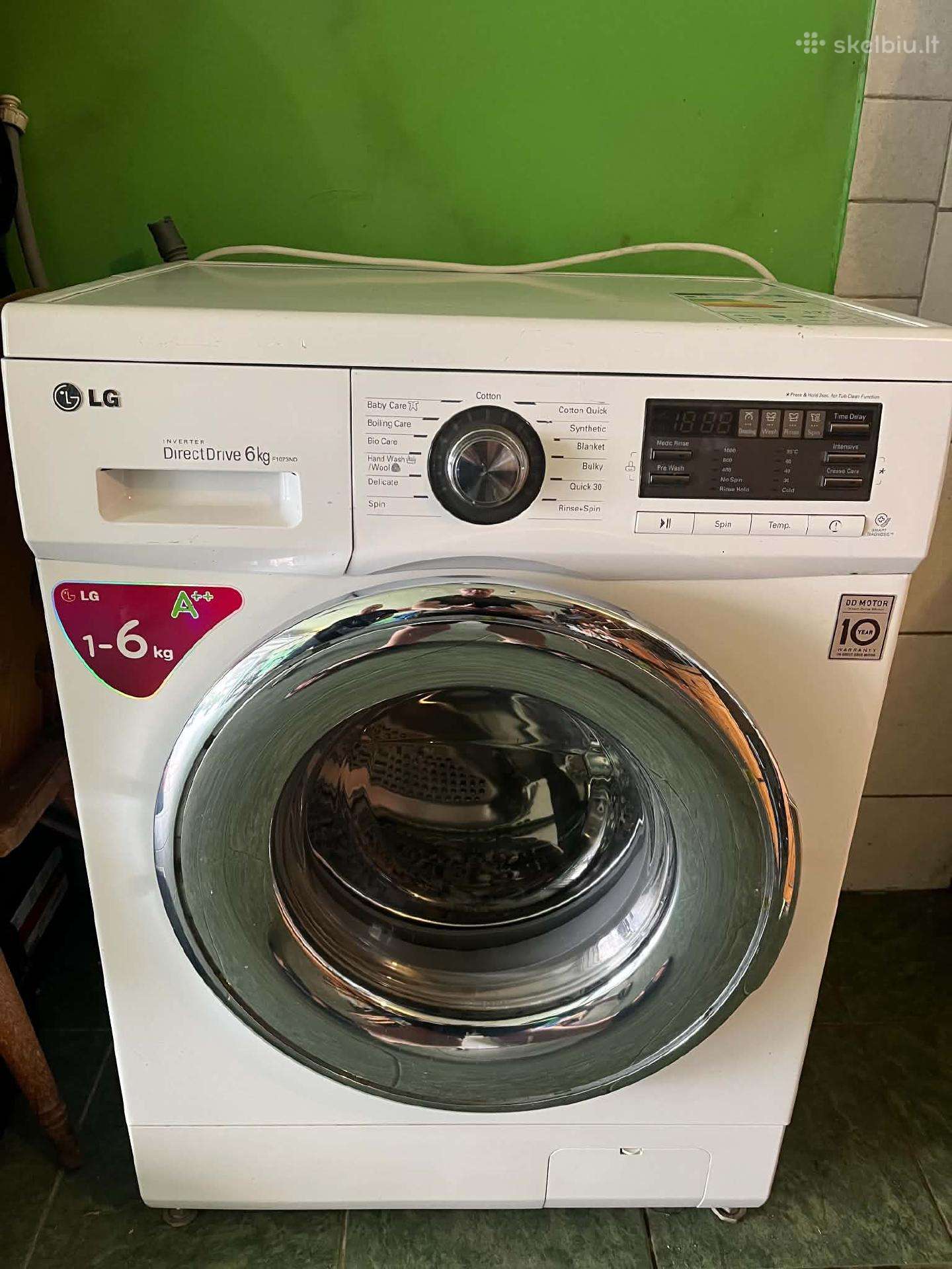 LG direct drive 6kg A++ skalbimo masina