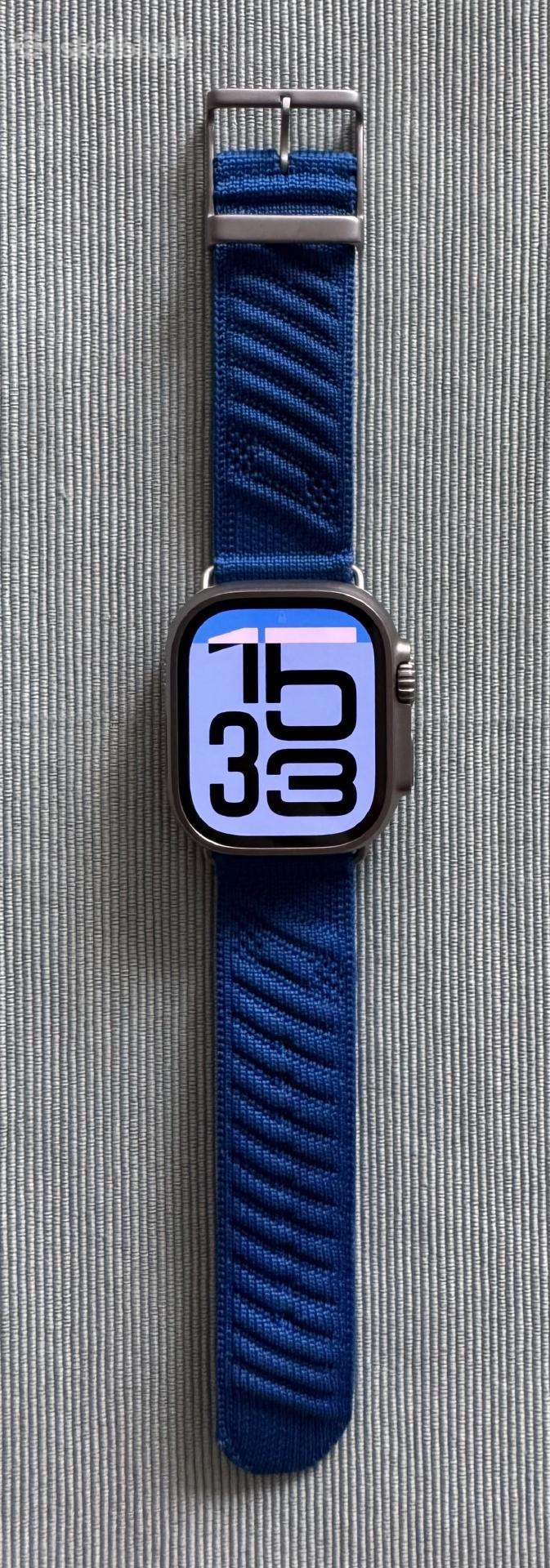 Bleu hydra Apple Watch Ultra Single Tour apyrankė