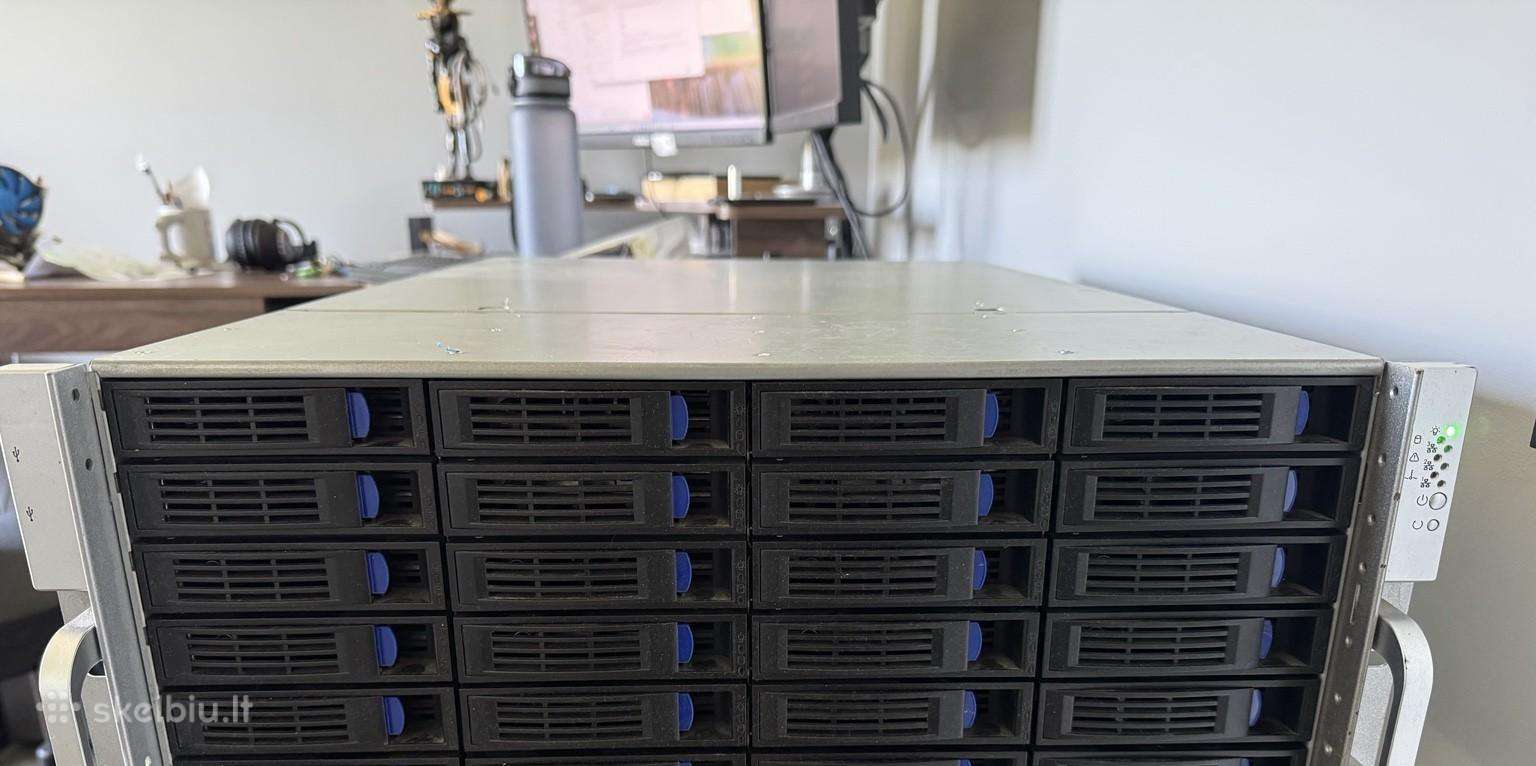 24 HDD serveris / Nas – 128 GB RAM, Rtx 3070 Ti, L