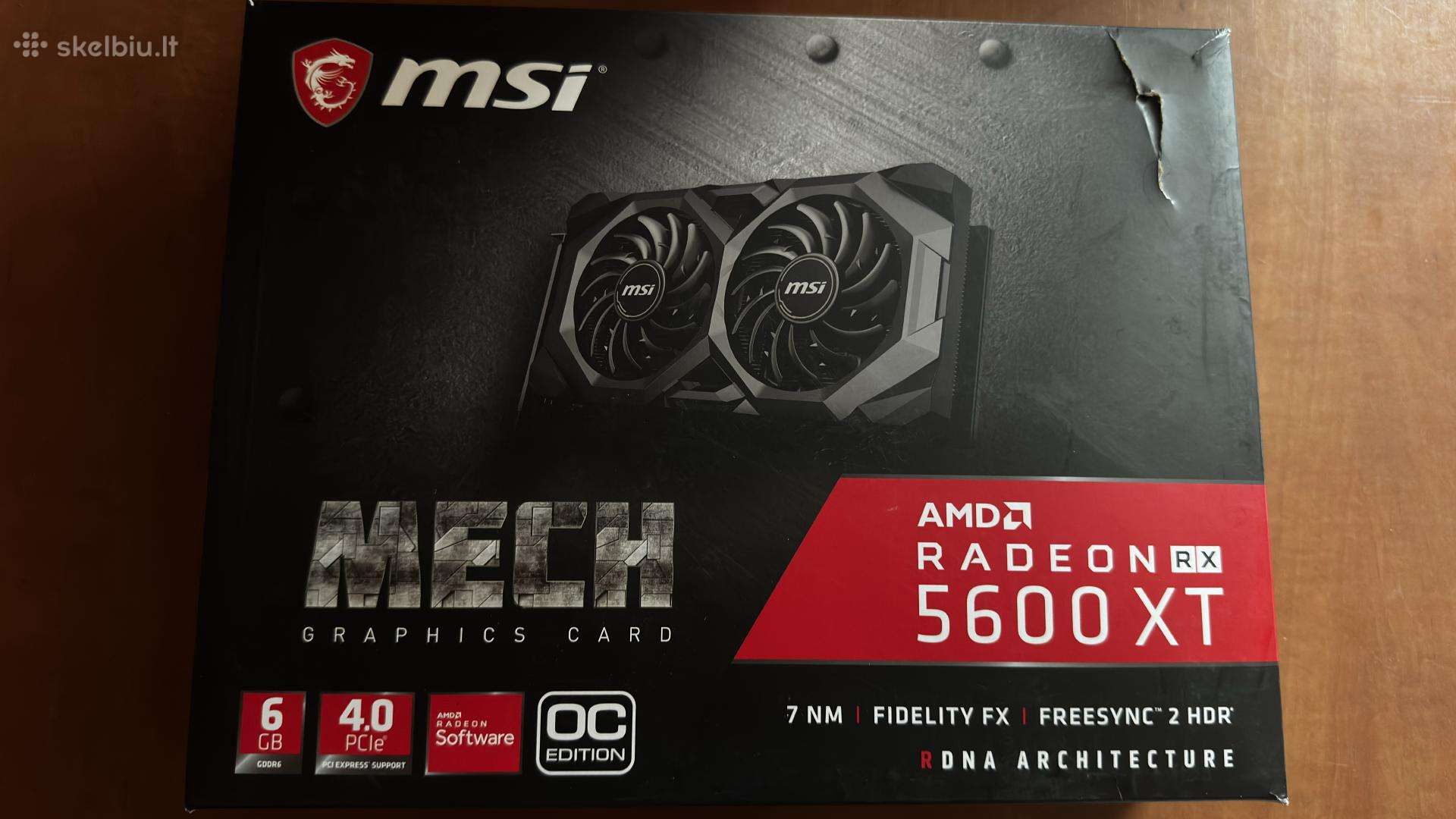 Vaizdo plokštė Msi Mech Oc Radeon Rx 5600 XT