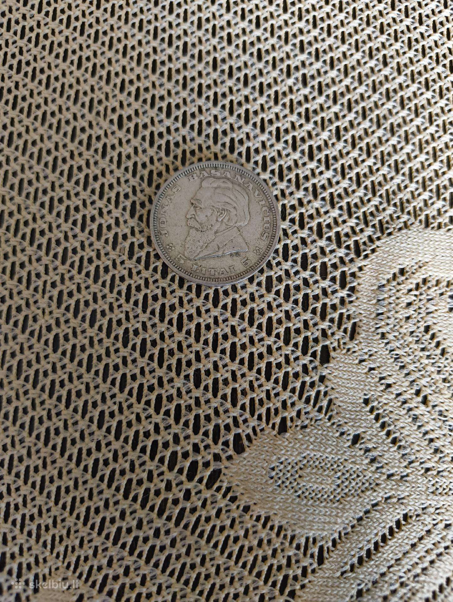 5 Litai 1936 m - Originalas. Sidabras, Apyvartinio