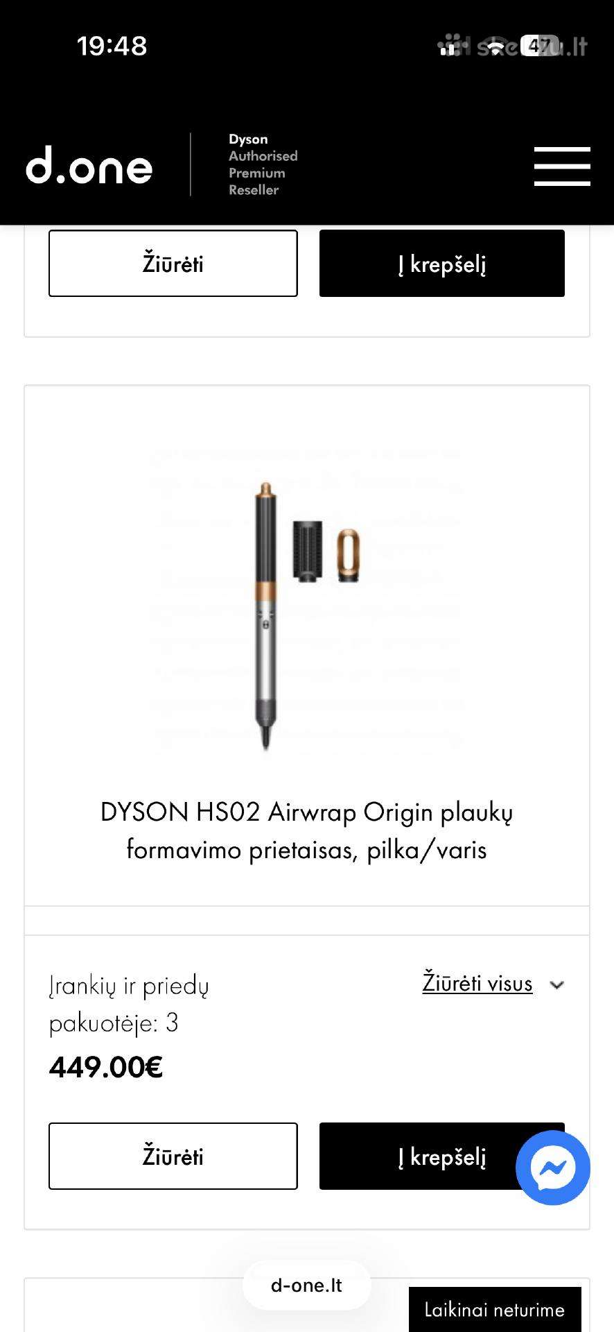 Dyson Airwrap + Dyson plaukų šepečiai ir segtukai
