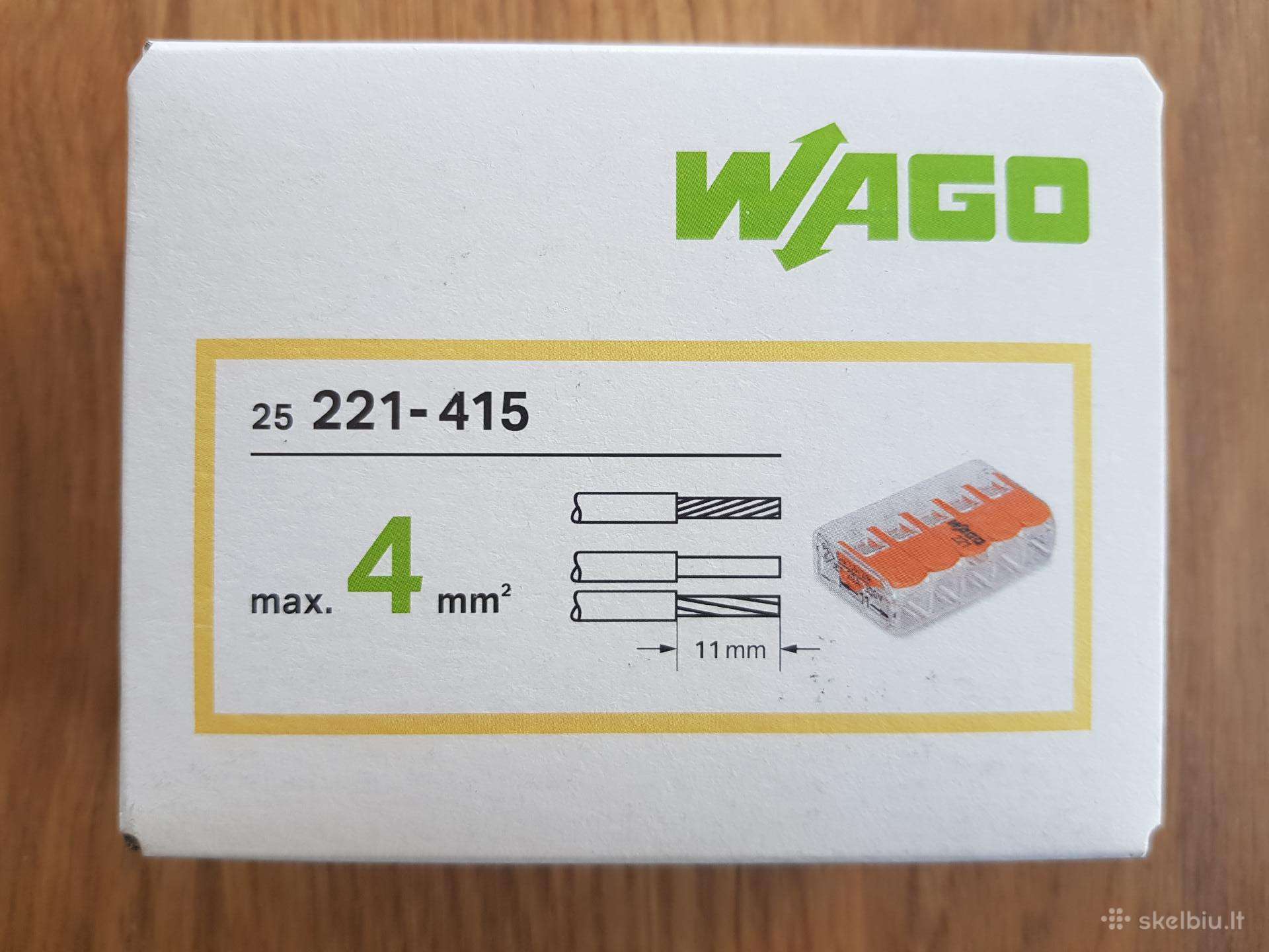 Wago jungtys 5jų kontaktų 221-415 (25vnt)
