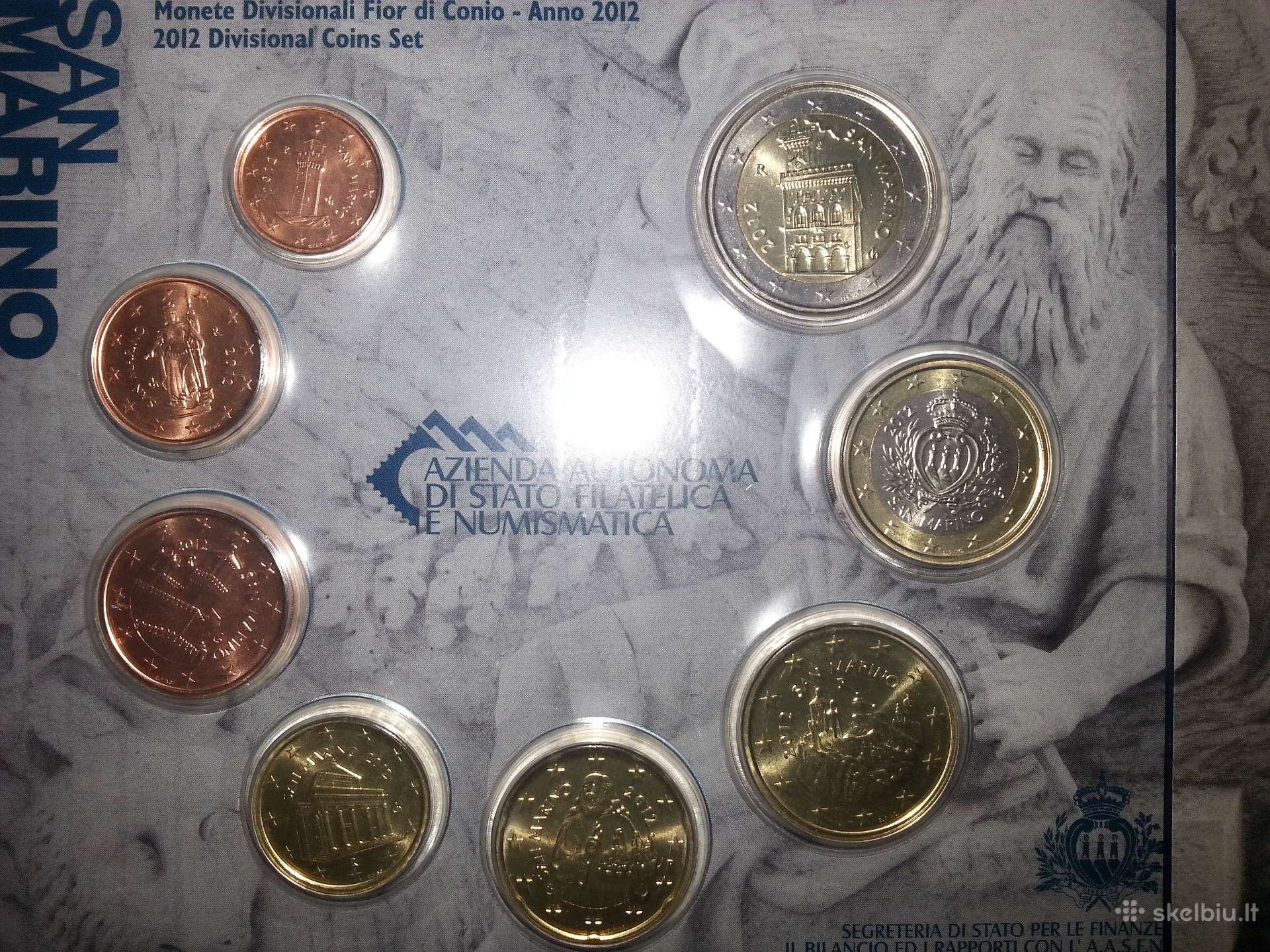 San Marino 2012 m. euro monetų rinkinys.
