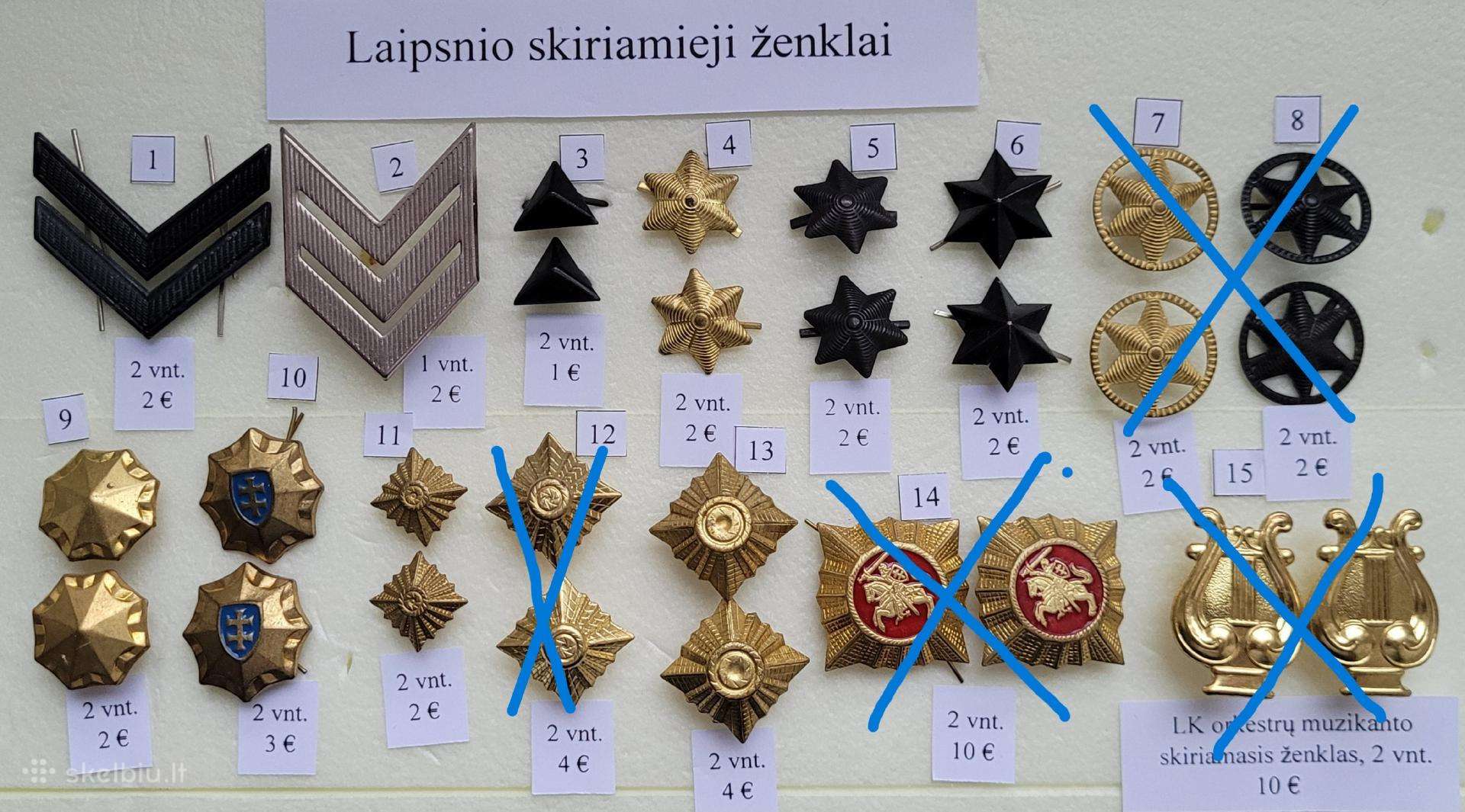 Lietuvos pareigūnų laipsnio skiriamieji ženklai