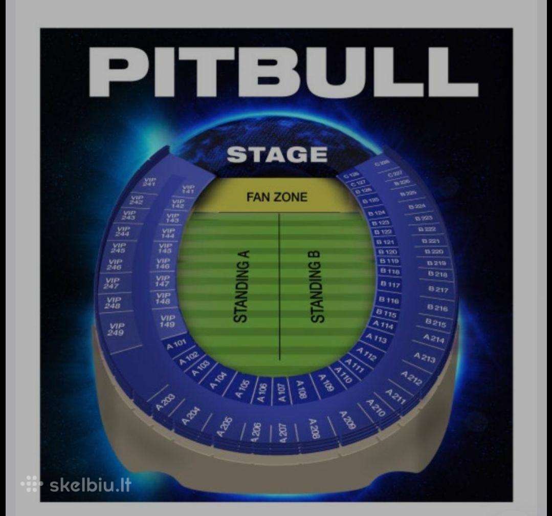 Pitbull Bilietai -Fanų Zona, 2- bilietai