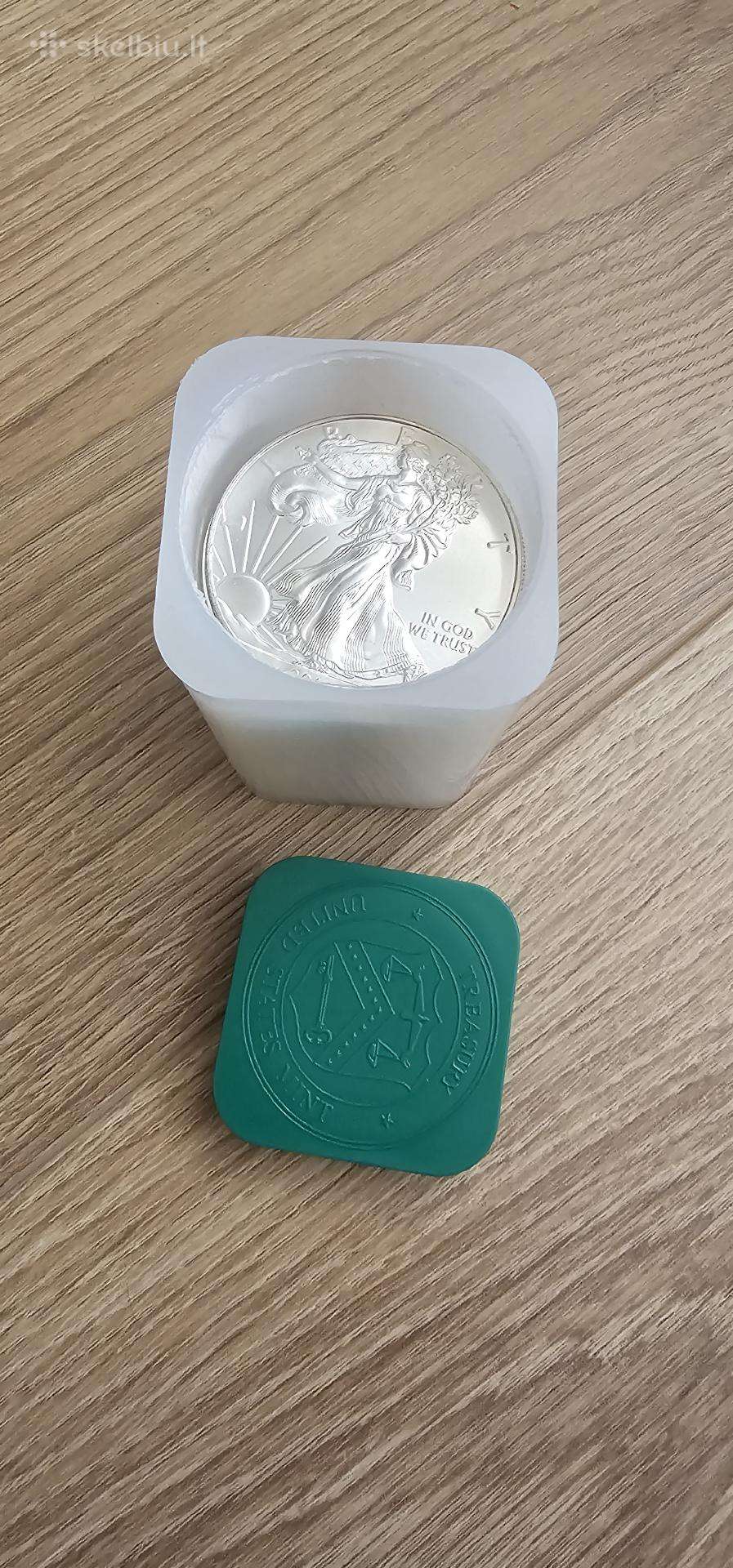 1oz sidabrinės monetoseagle 20vntmaple leaf 25