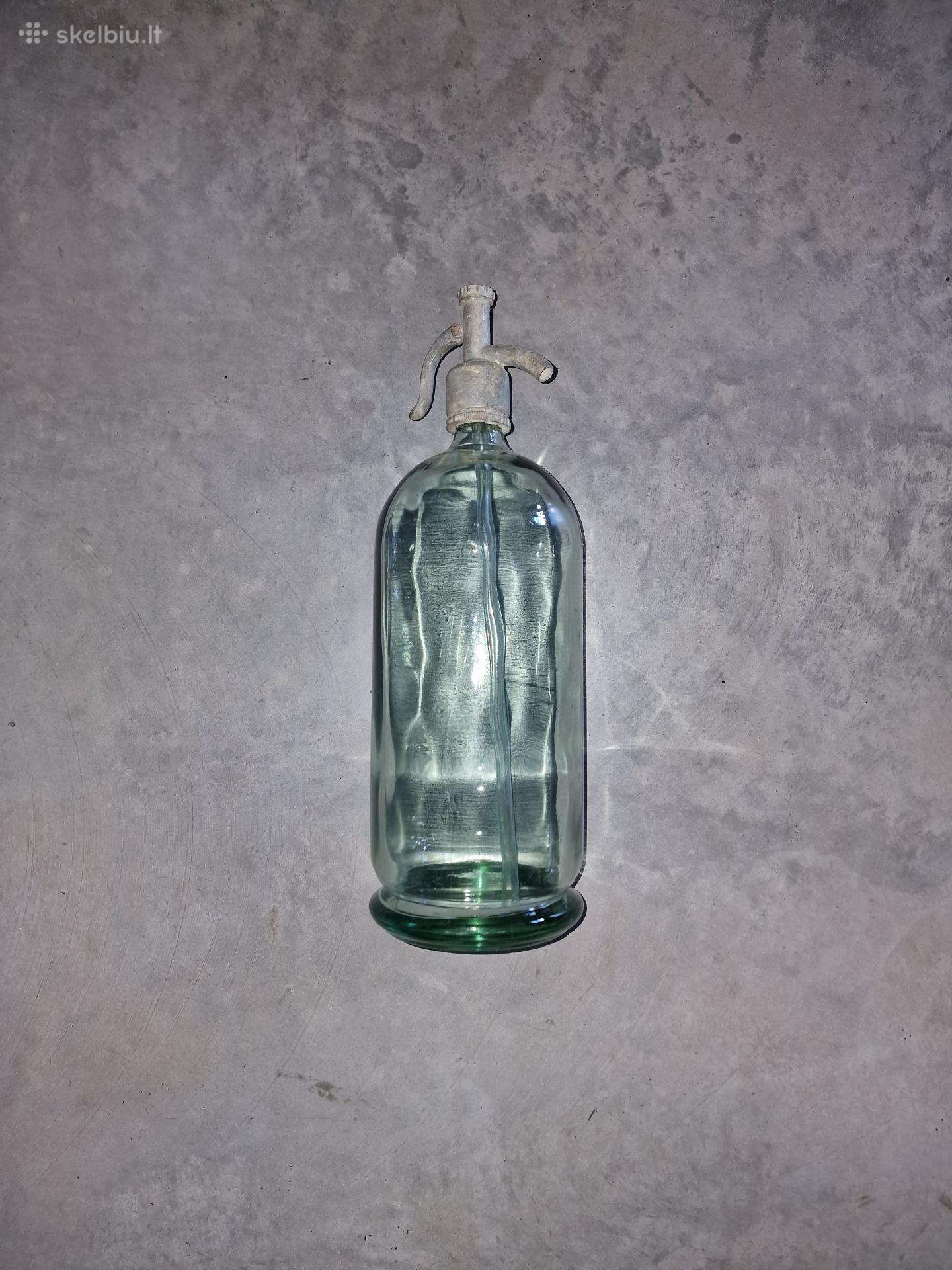 Vintažinis sifono butelis (sodos vandens sifonas)