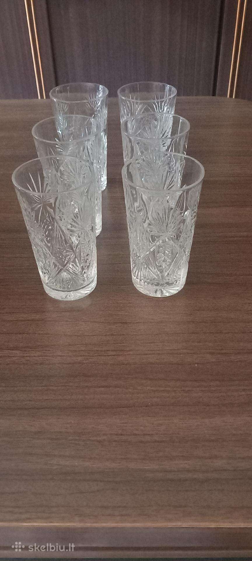 Parduodu krištolines stiklinės 6 vnt