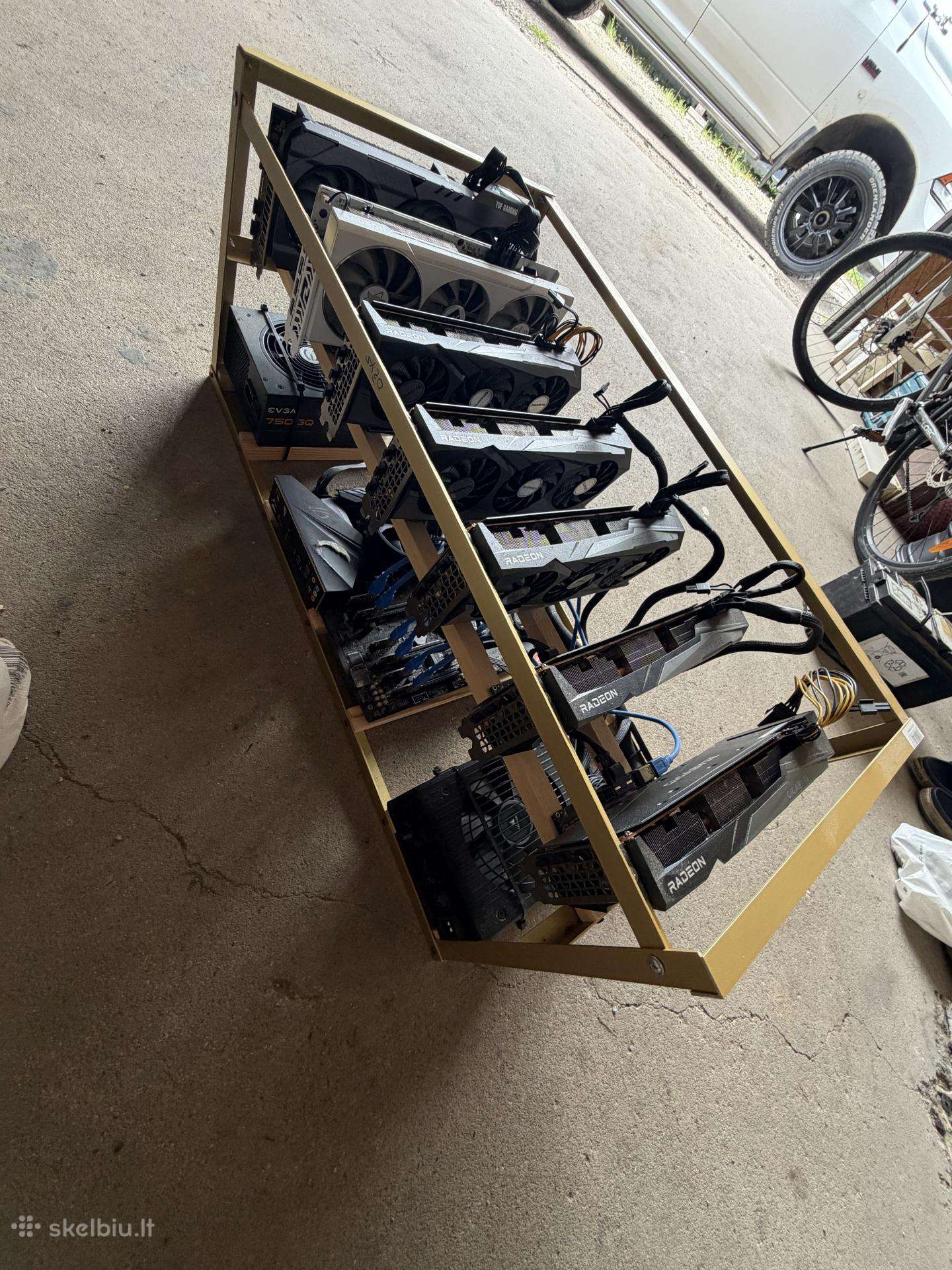 Mining rig. 7x Rx6700xt gigabite/ asus
