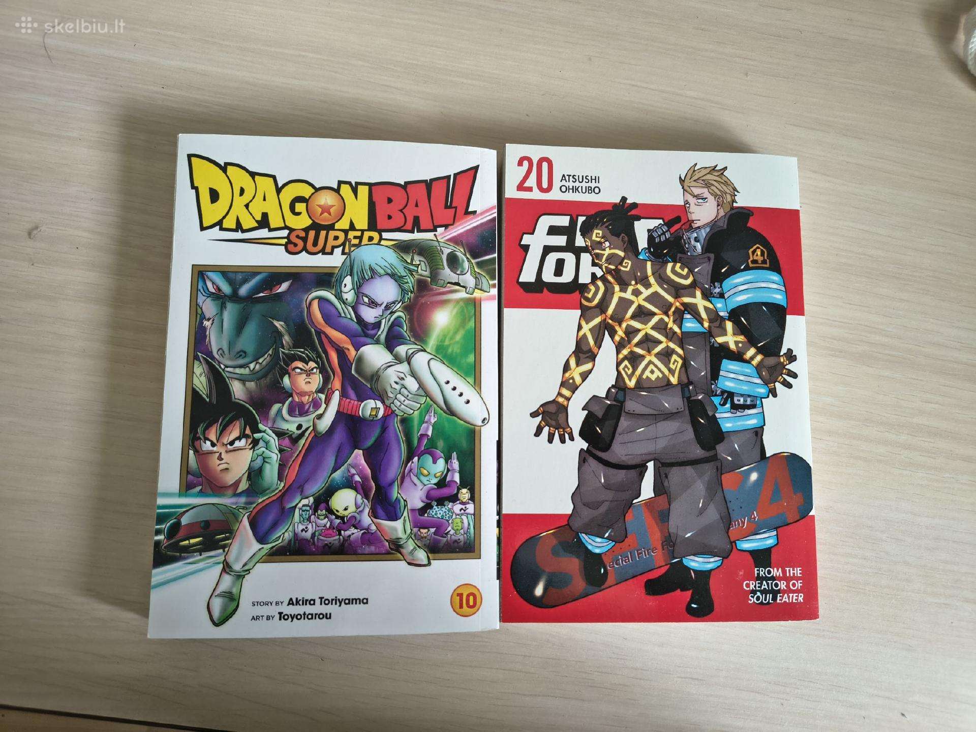 Parduodu manga. Dargona ball super ir Fire Force