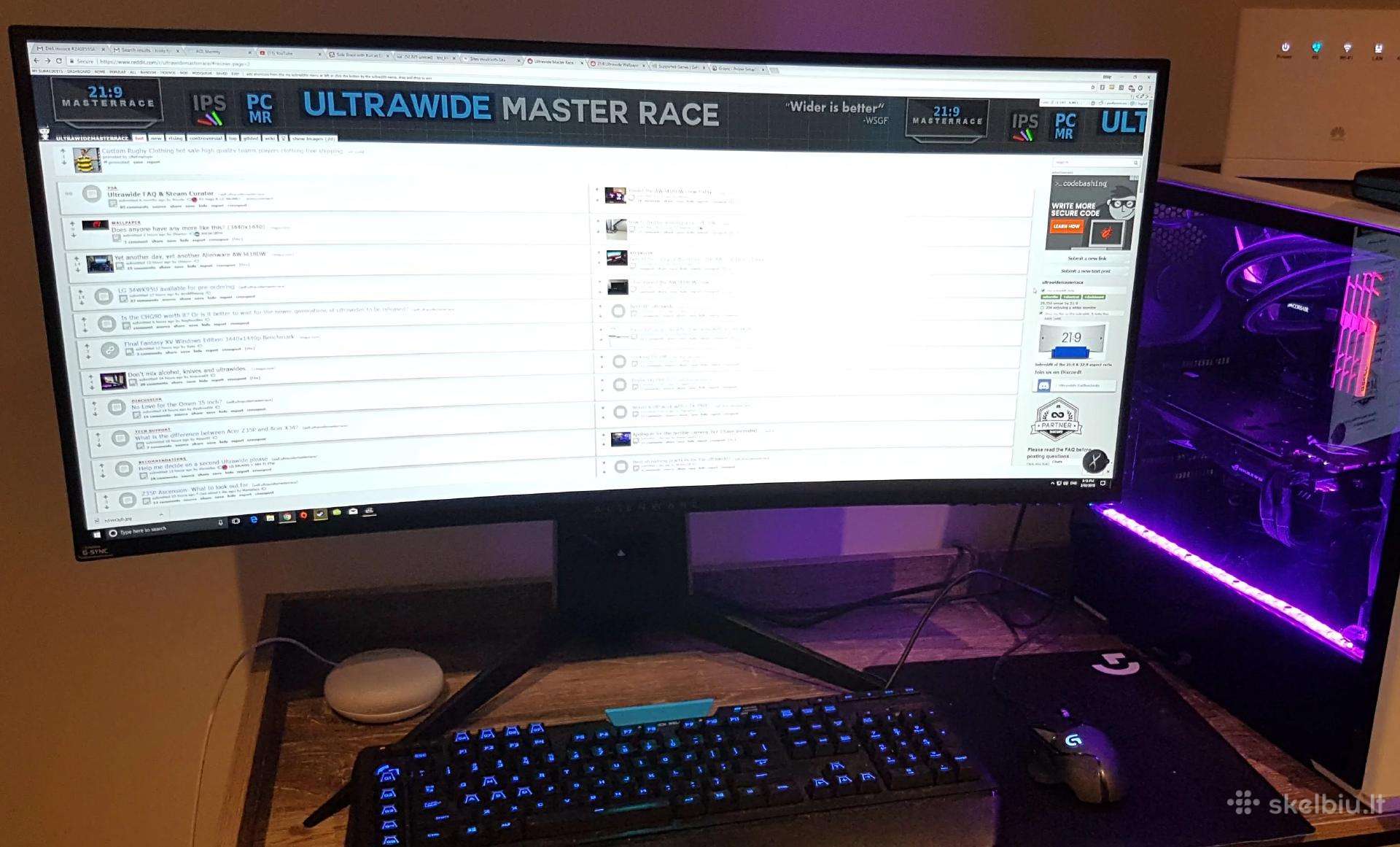 Parduodu Alienware Aw3418dw 34" zaidimu monitoriu