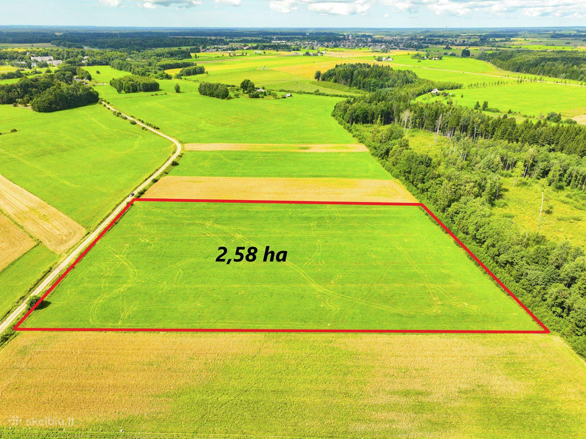 2,58 ha prie Švėkšnos, žemės ūkiui, prižiūrėtas!