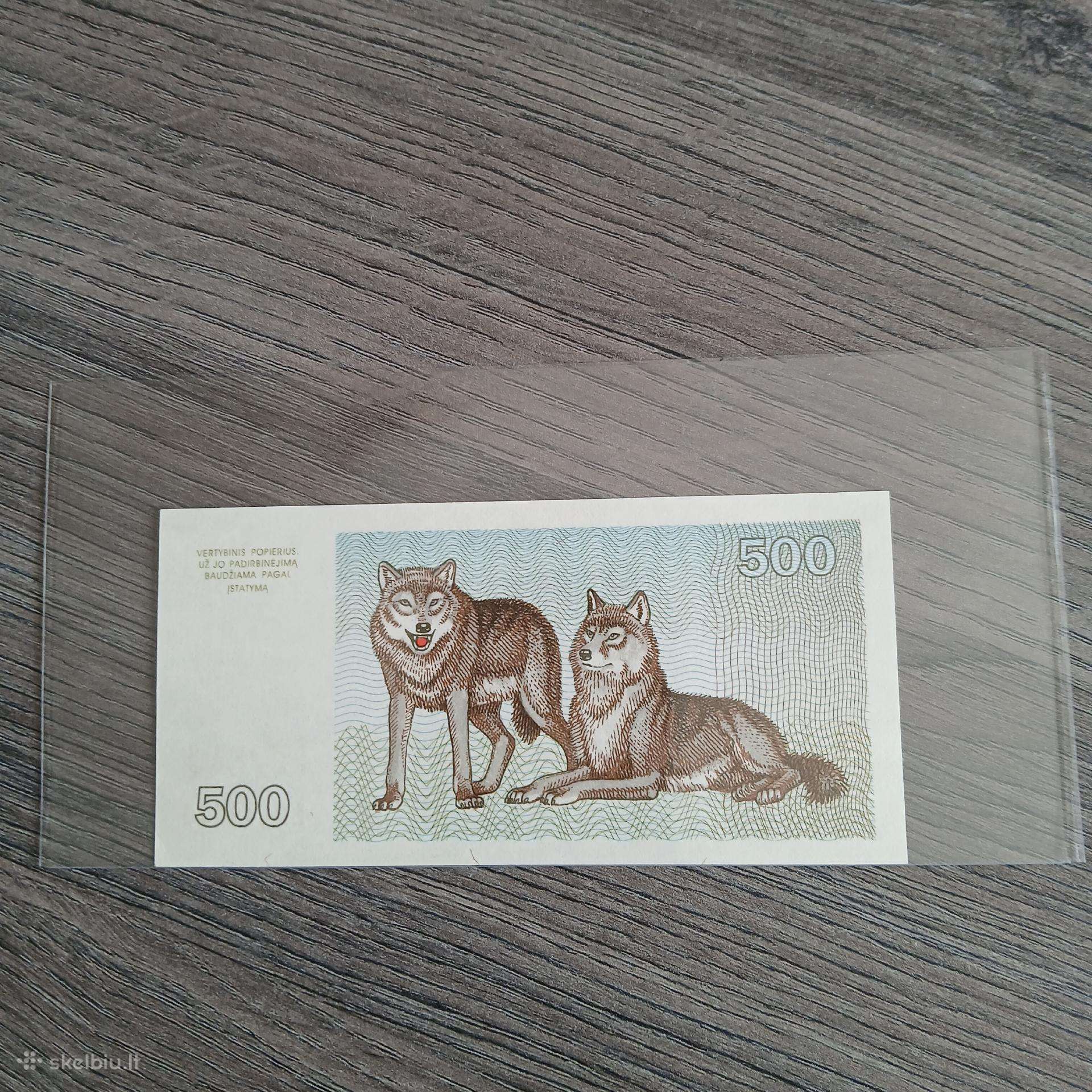 500 talonų 1993 metų Unc.