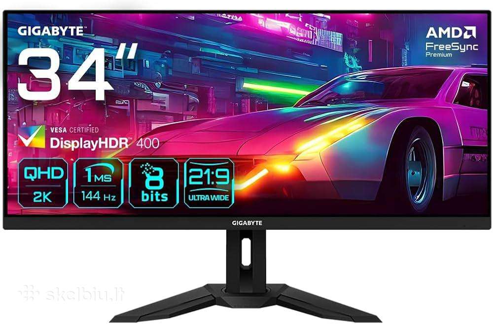 Monitorius Gigabyte M34wq-ek