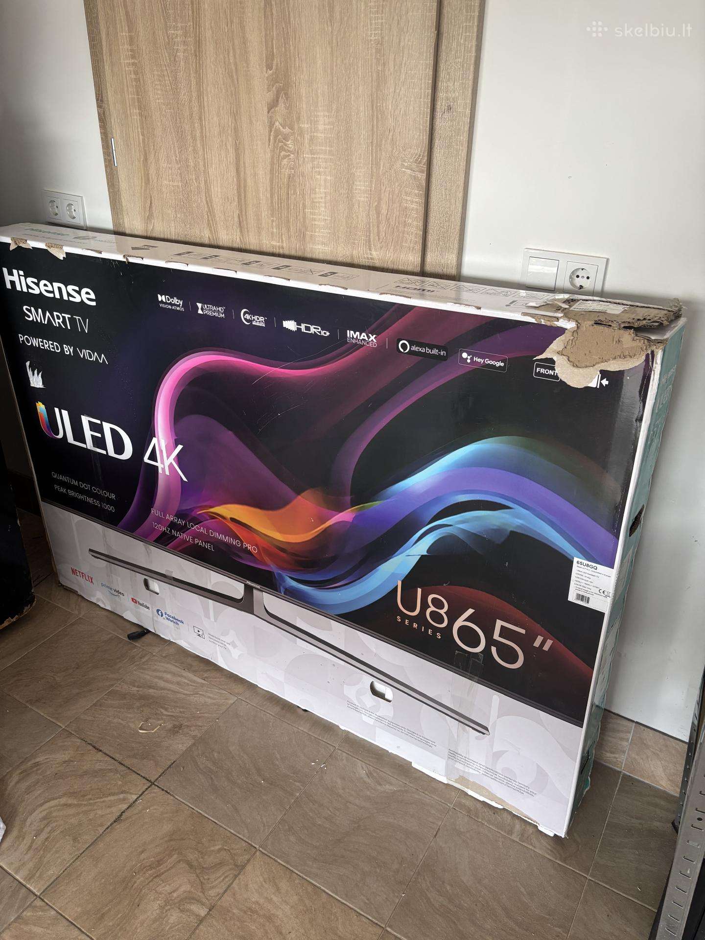 Televizorius Hisense smart TV u8 serijas 65 inch