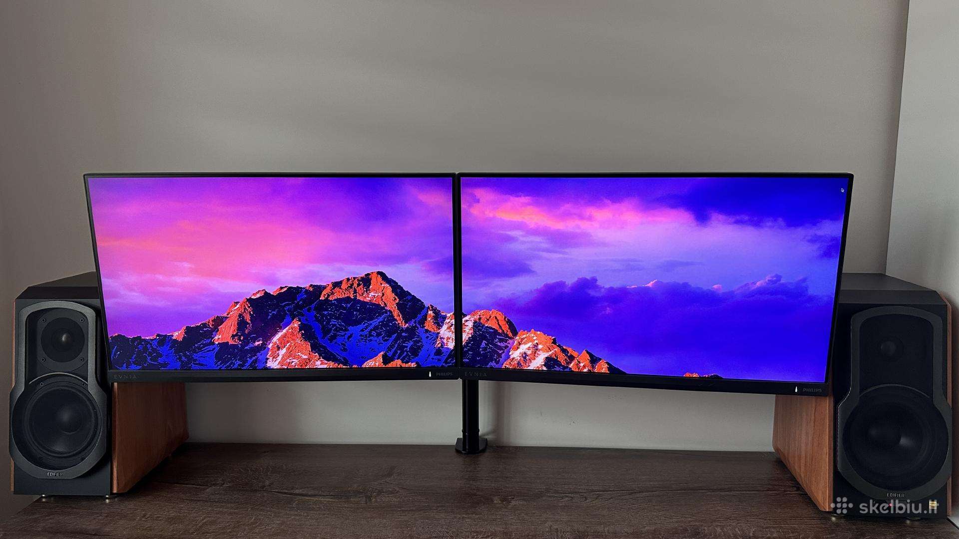 Parduodu 2vnt Philips 25m2n5200p 280hz + laikiklis