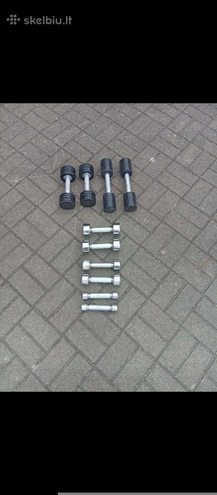 Hanteliai metaliniai geri.
