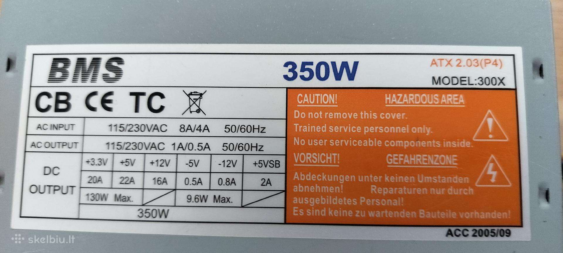 Codegen 300x maitinimo šaltinis. 350w.