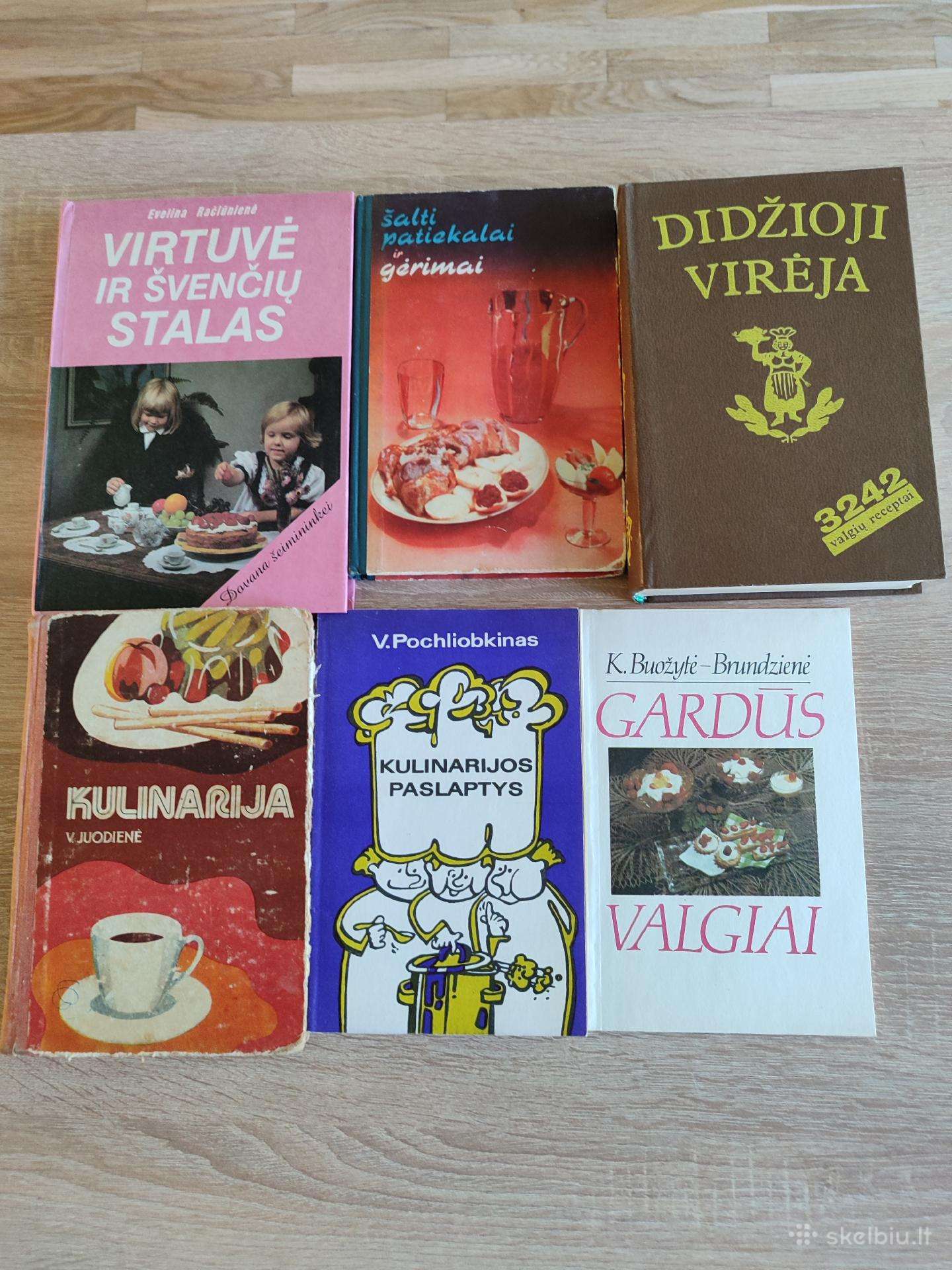 Receptų knygos 6 vnt.