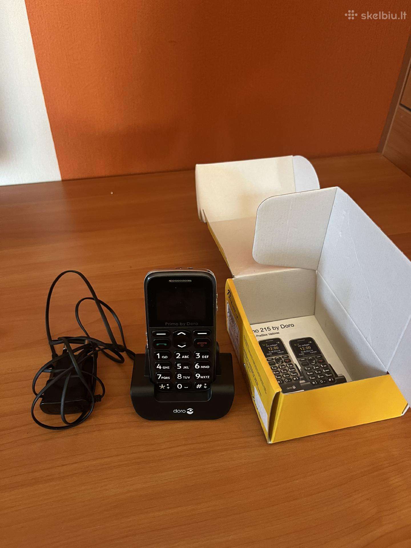 Doro Primo 215 telefonas su įkrovimo stotele
