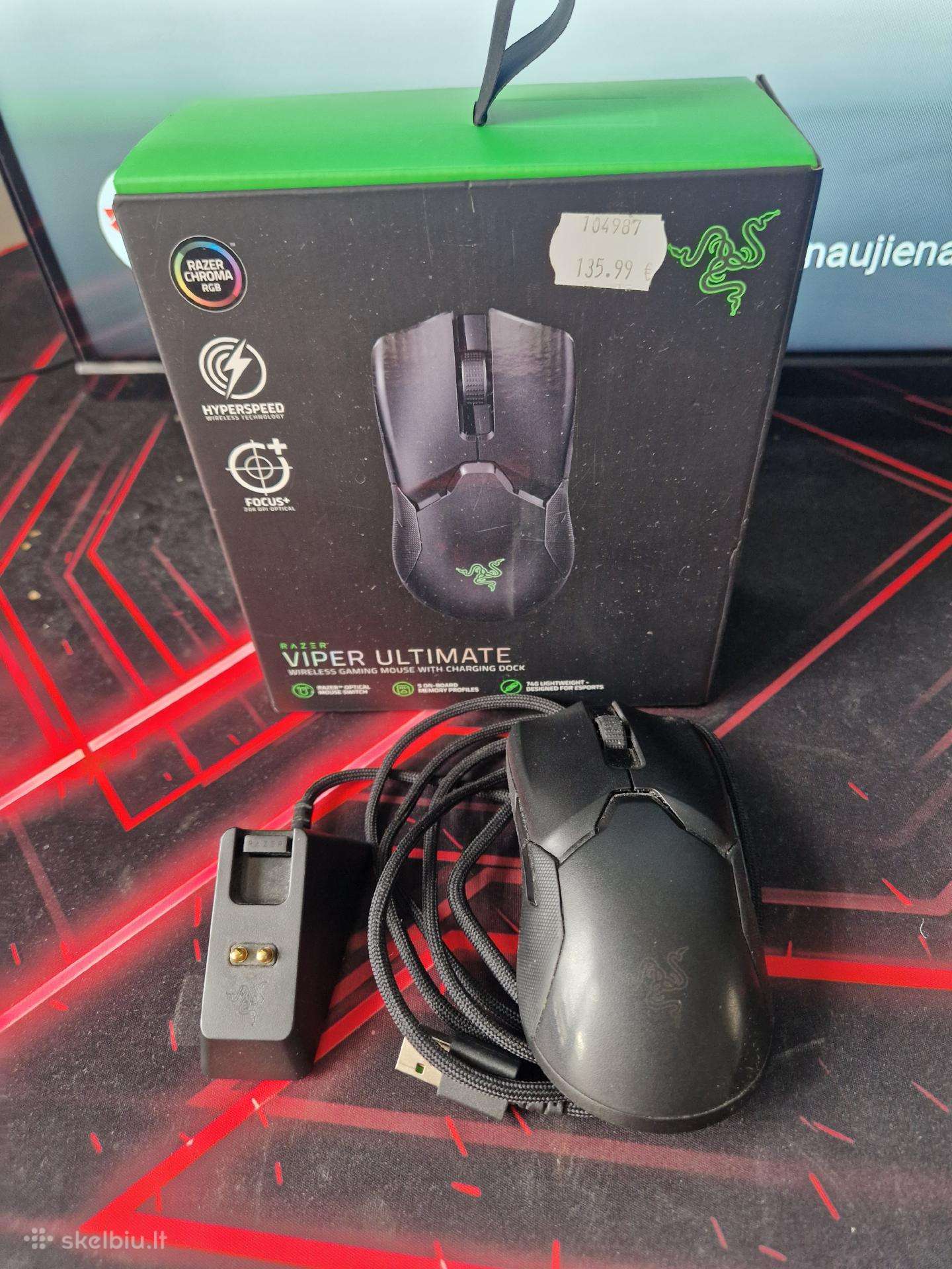 Razer Viper Ultimate belaidė pėlė