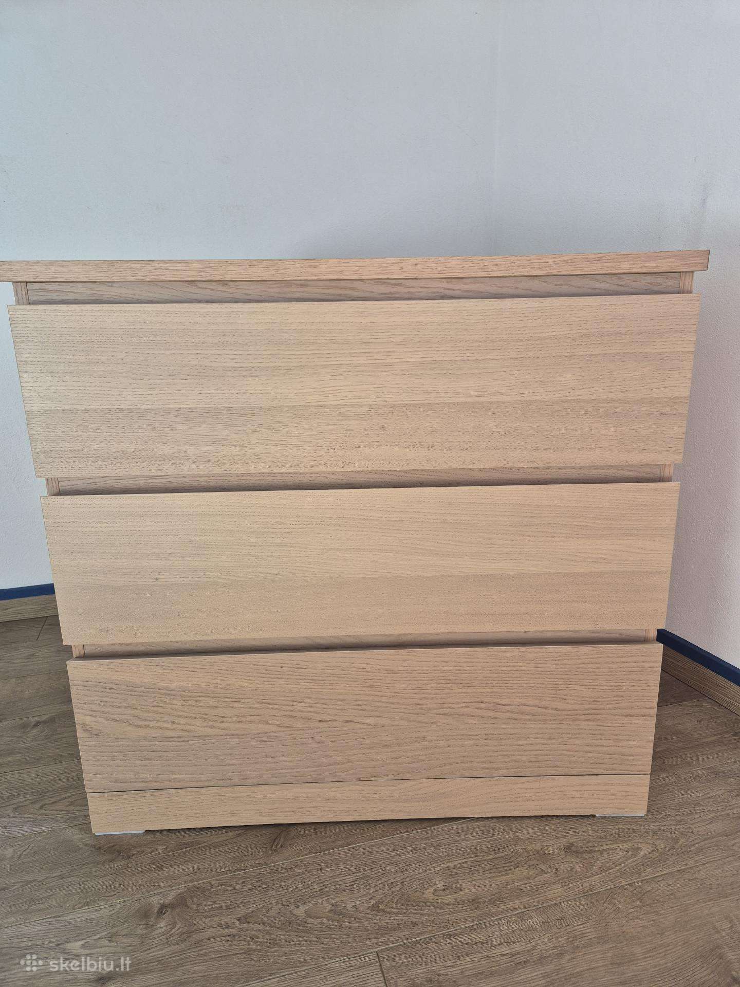 Ikea trijų stalčių komoda