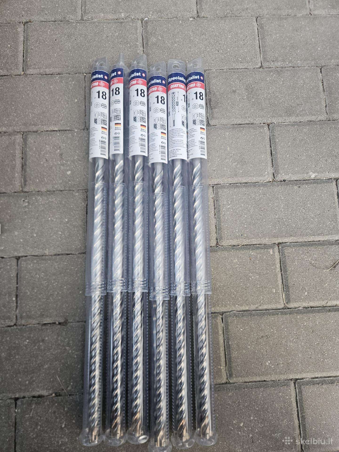 6vnt Grąžtai betonui Sds max Specialist 18mm 400mm