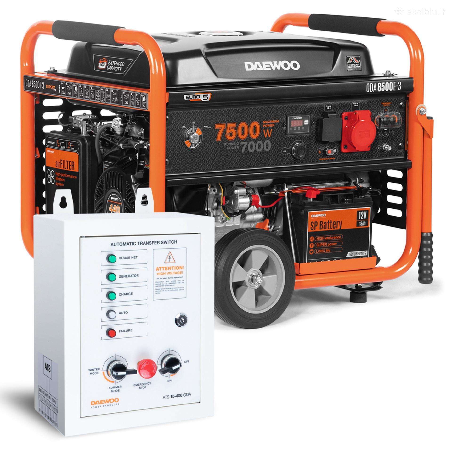 Daewoo Gda 8500e-3 + Ats15-400gda, 7000 W