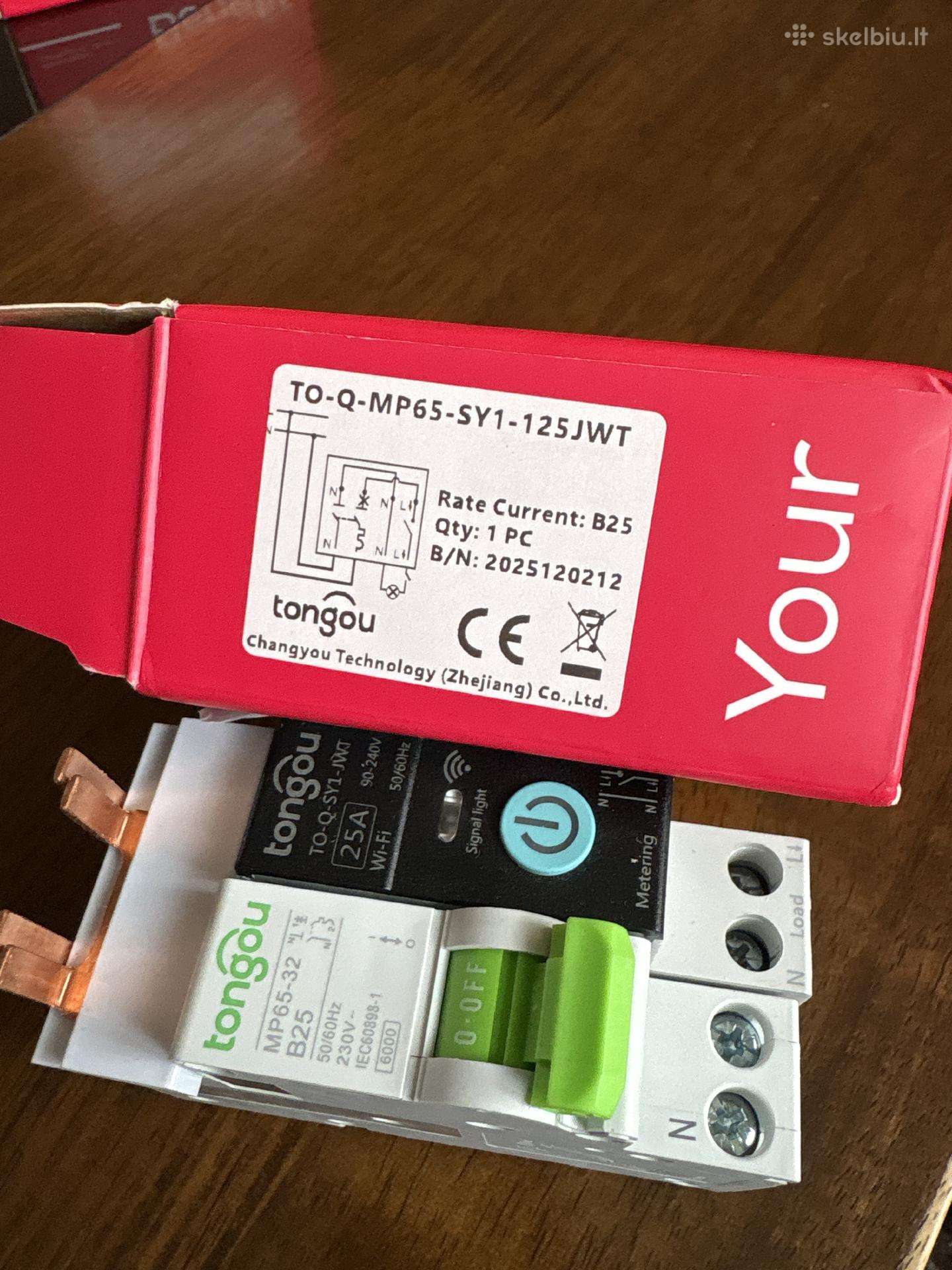 Tuya Wi-fi automatinis jungiklis Tongou