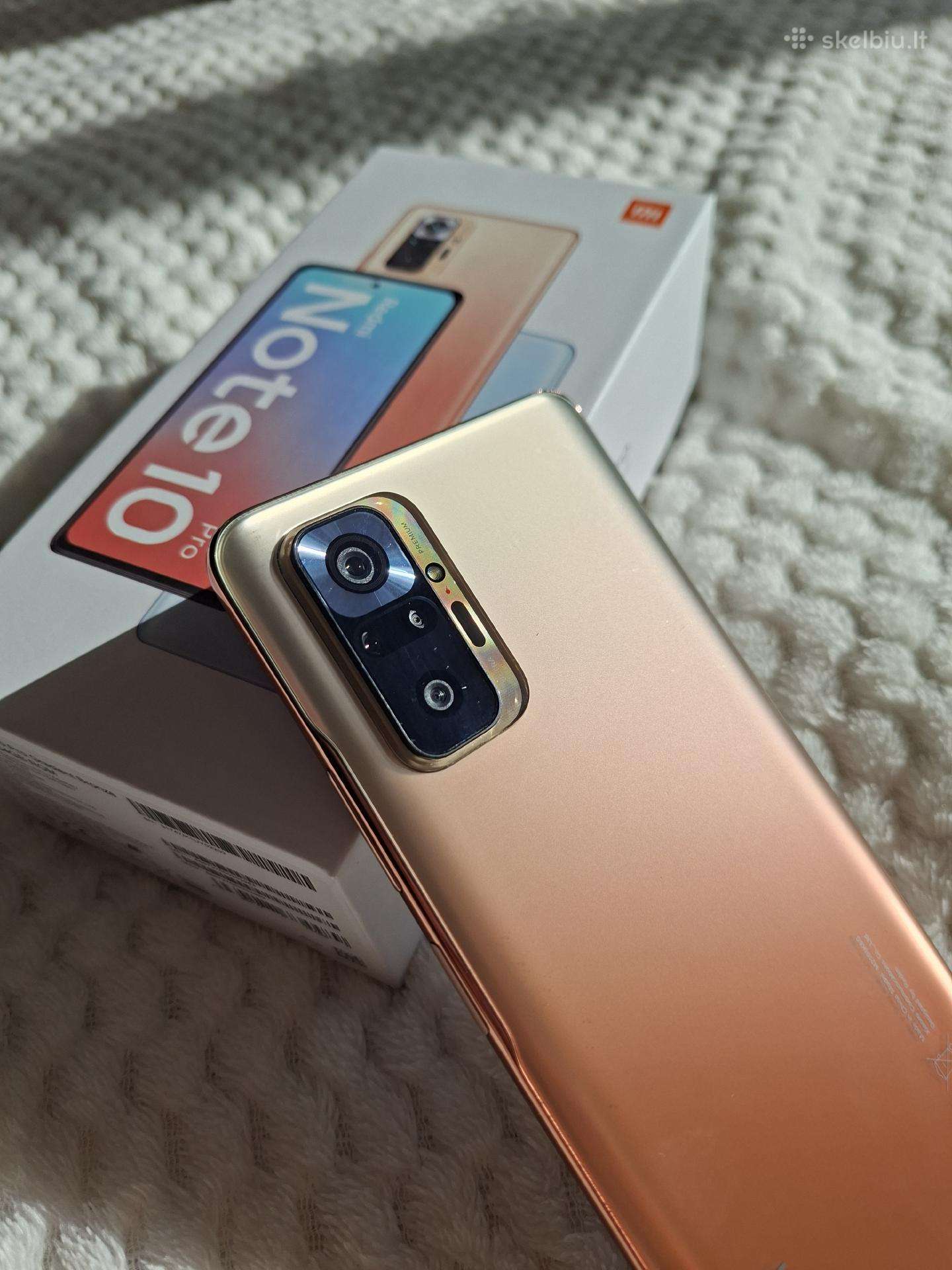 Redmi Note 10 pro telefonas su priedais