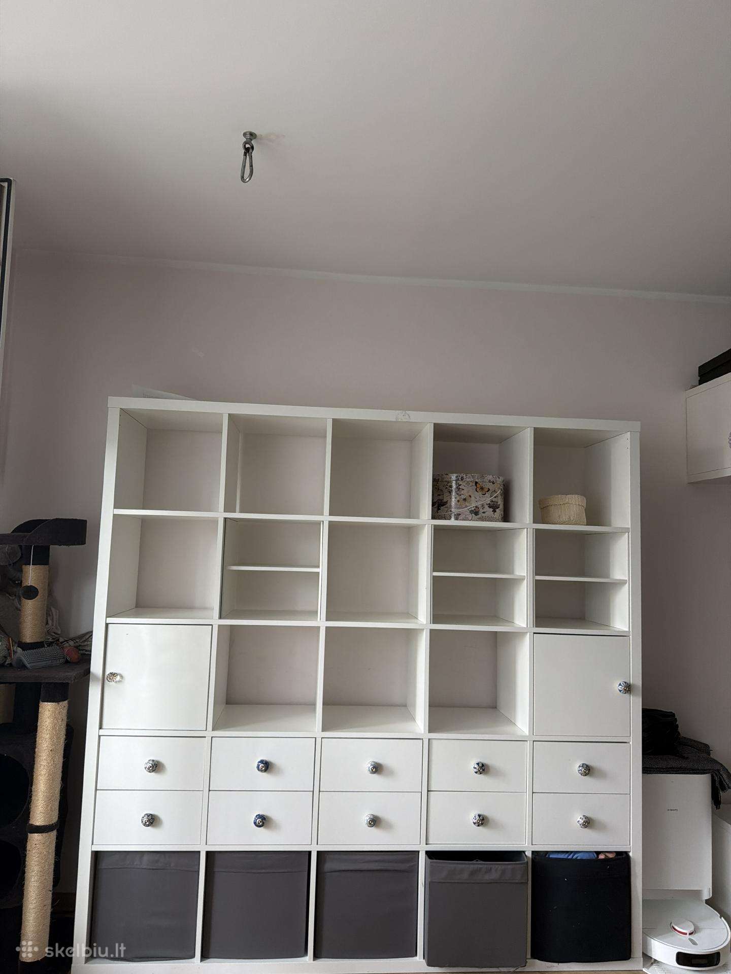 Ikea Kallax 182x182 lentyna su priedais