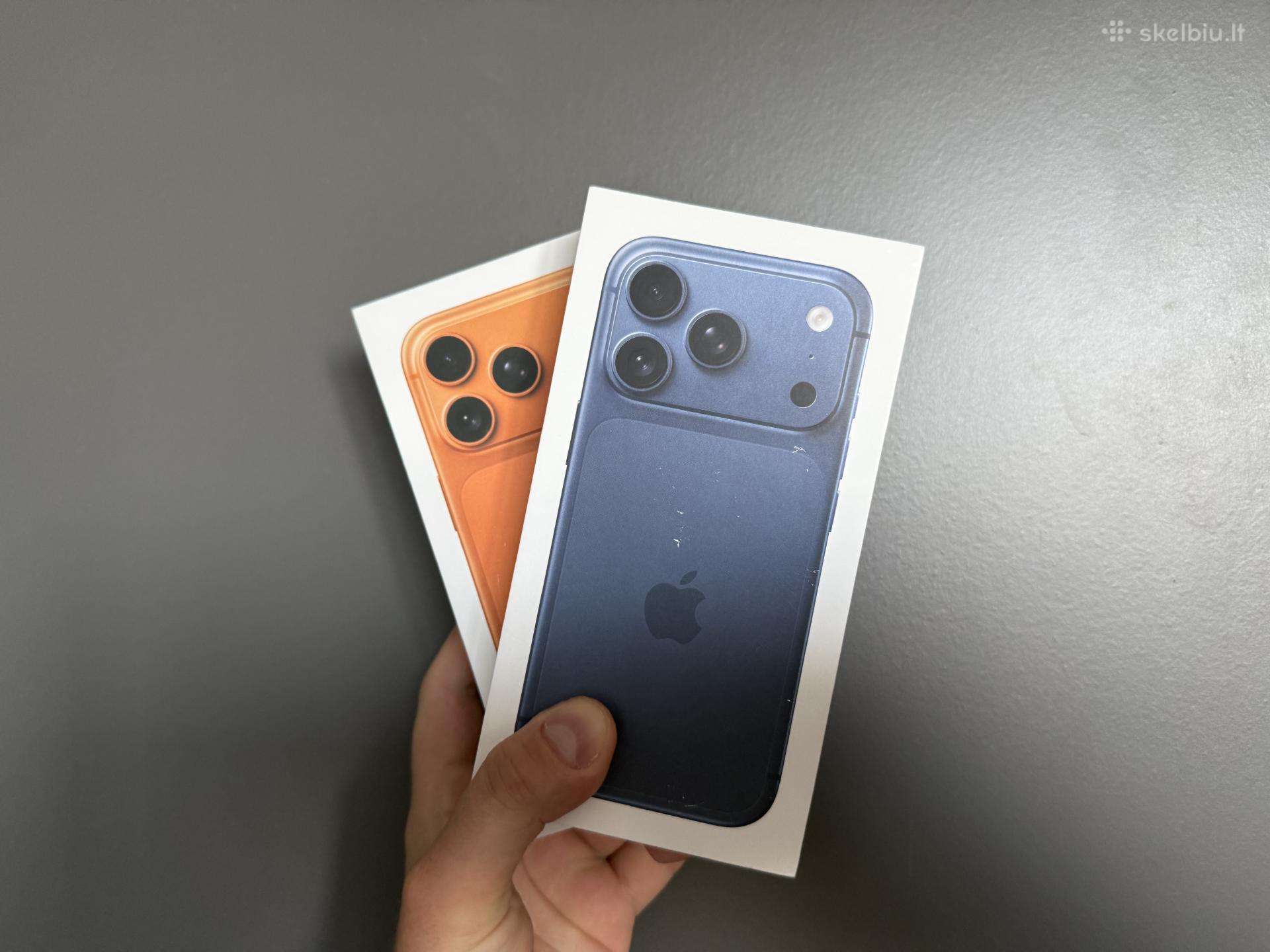 Nauji iPhone 17 Pro 512gb blue ir orange