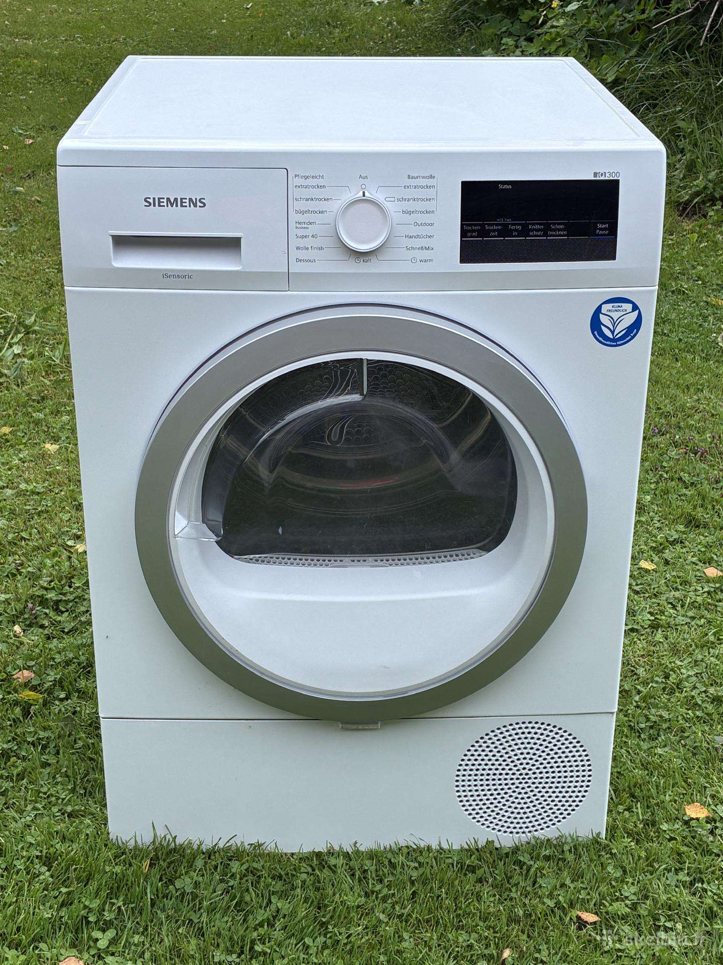 Džiovyklė siemens iq300 su šilumos siurbliu