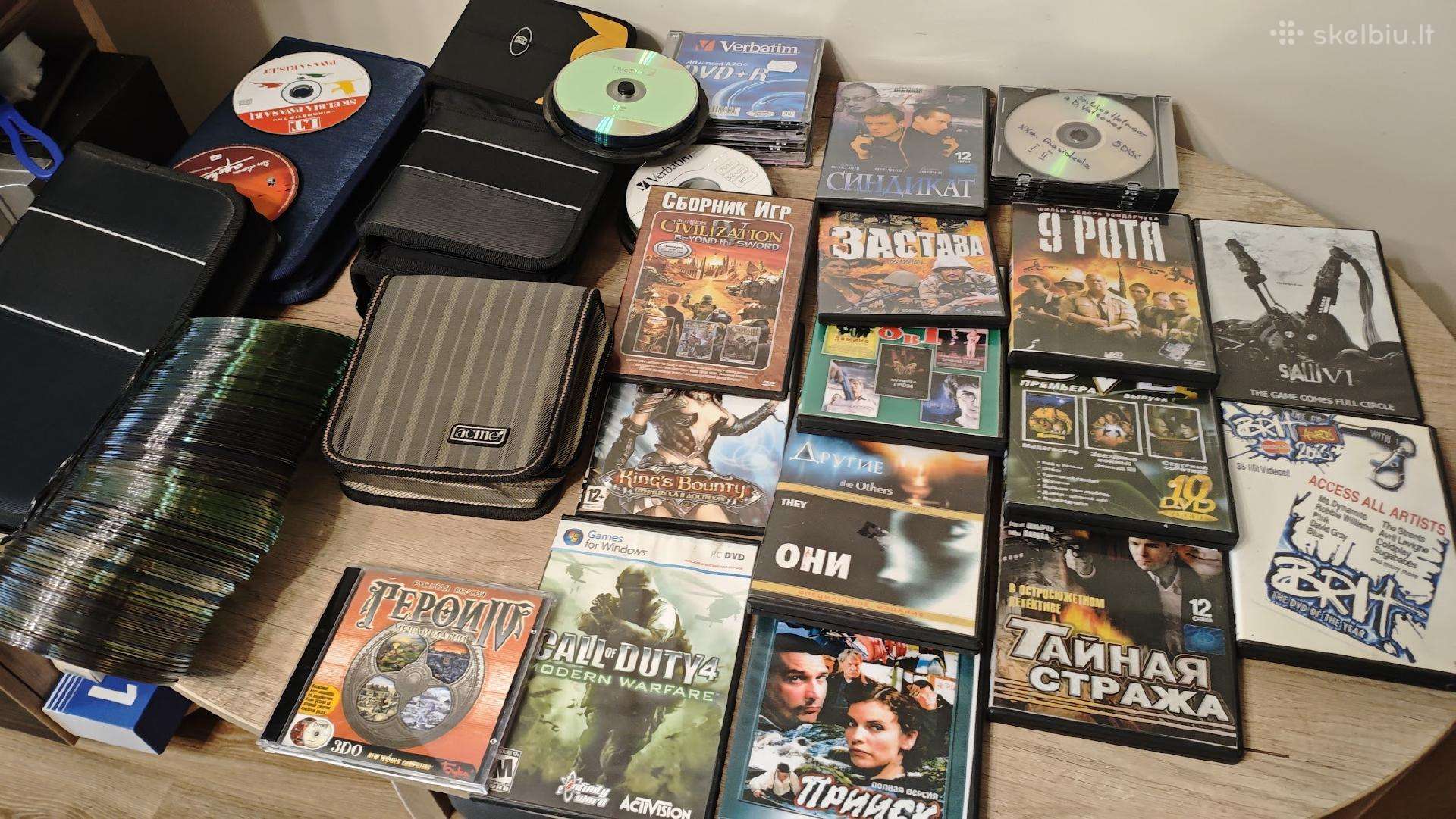 Dvd, CD diskai,muzika,filmai, zaidimai CD deklai