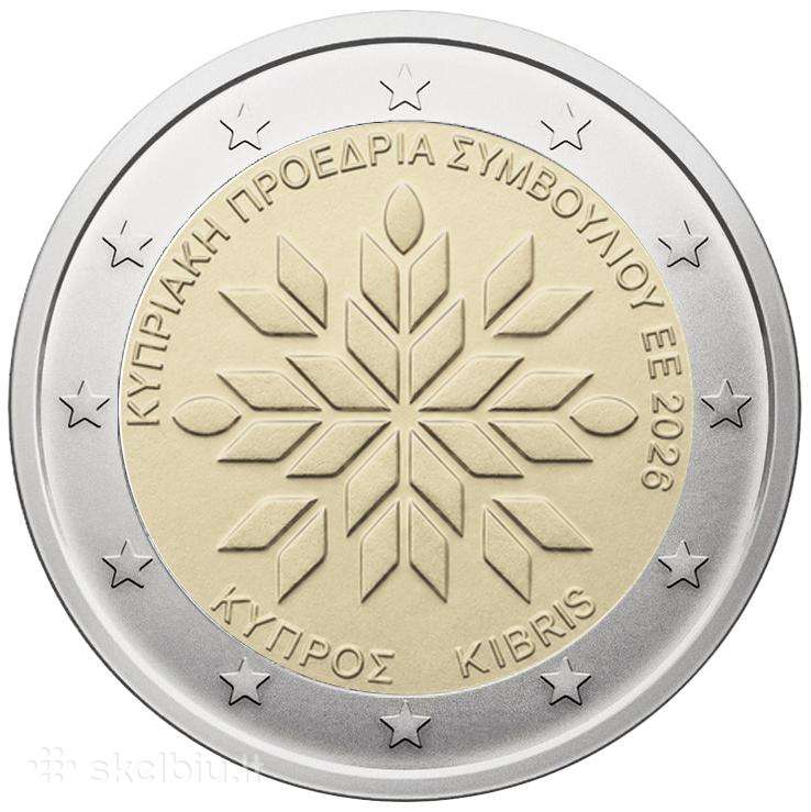 Kipras 2 eurai, 2026 Kipro pirmininkavimas Es Tary