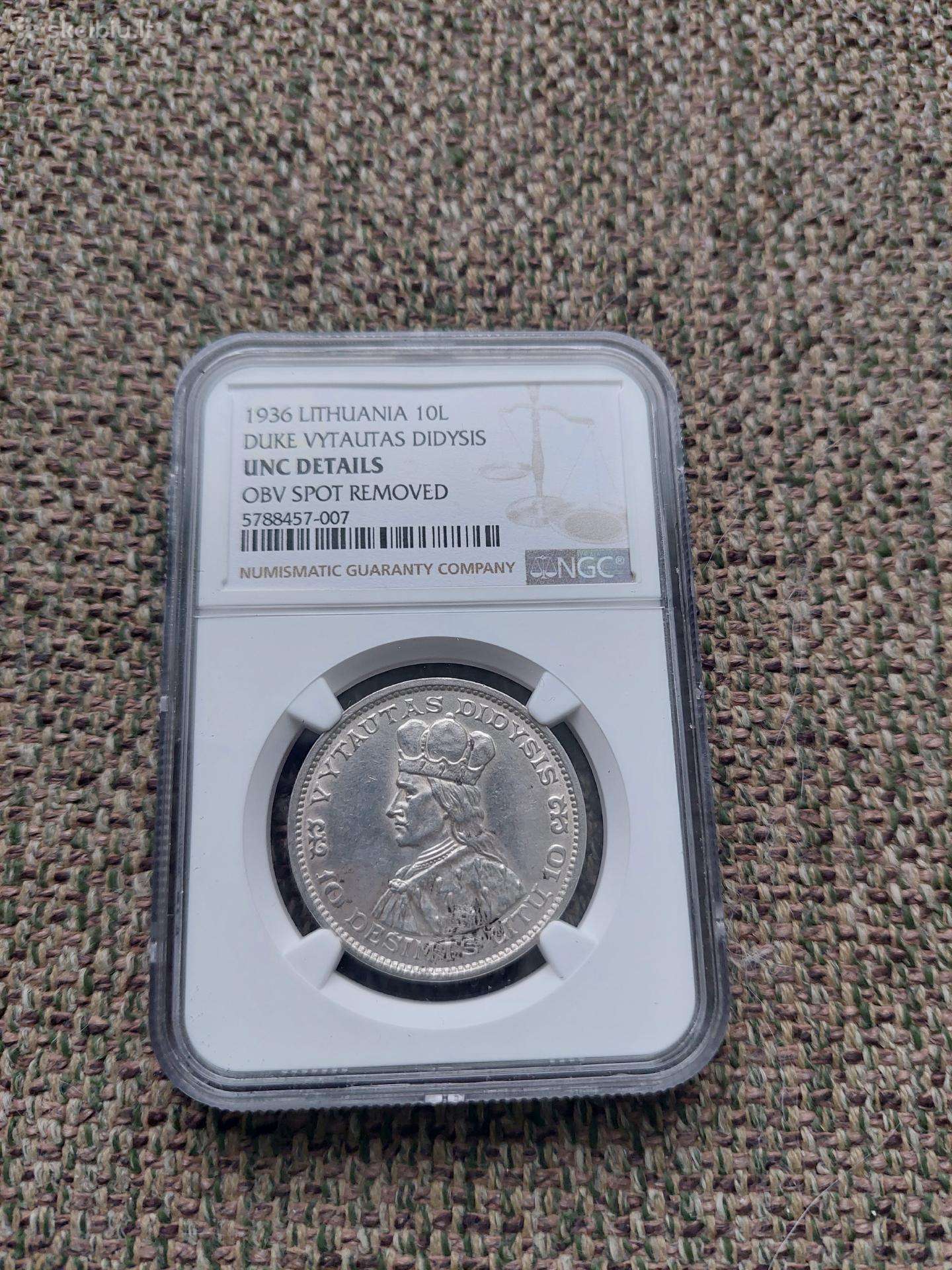 1936m 10 Litų