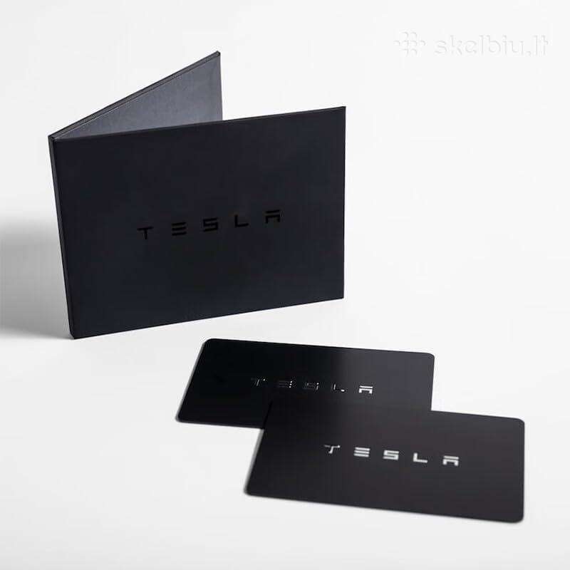 Tesla kortelės su dėklu