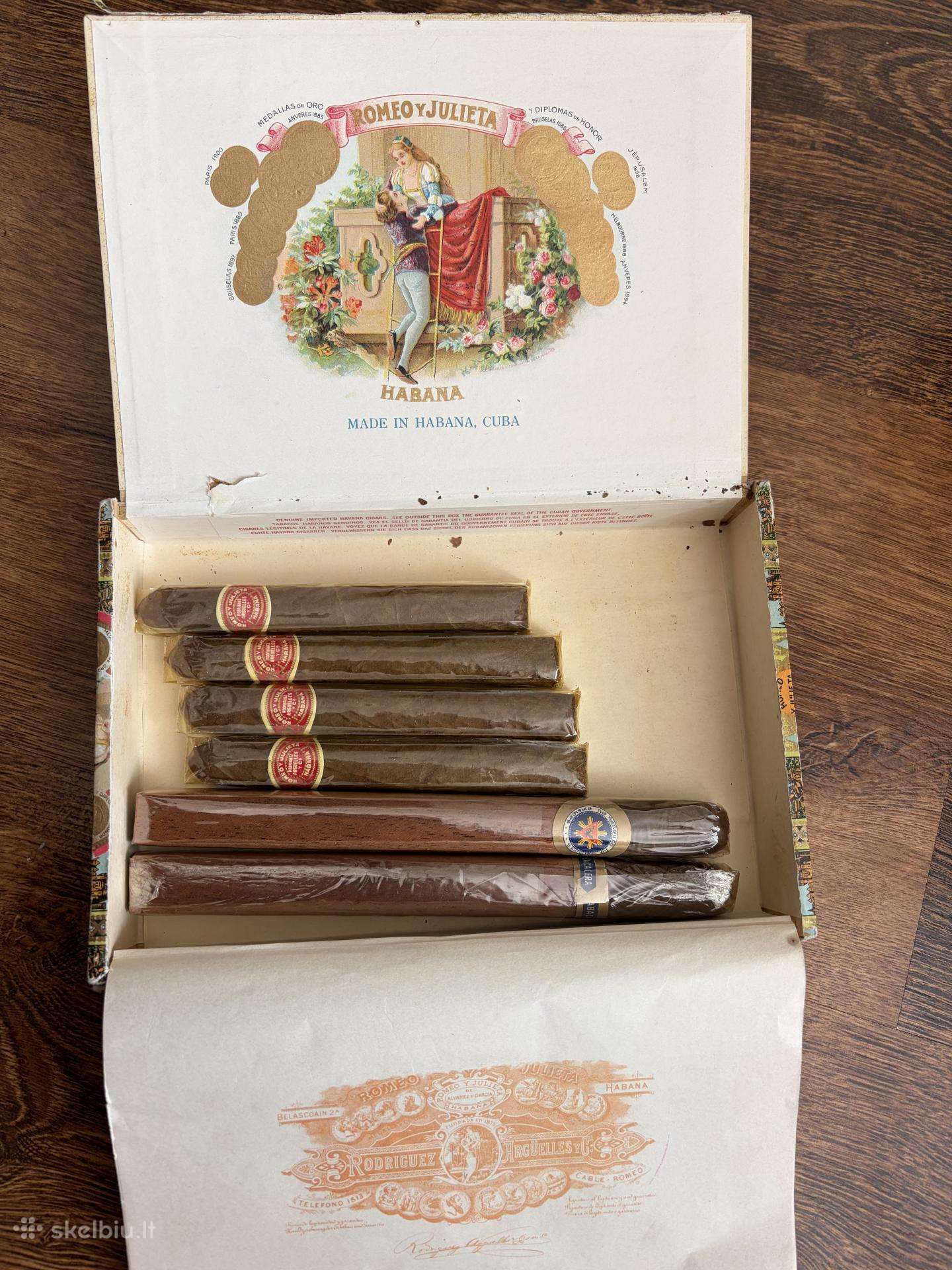 Cigarų dežutės, cigarai