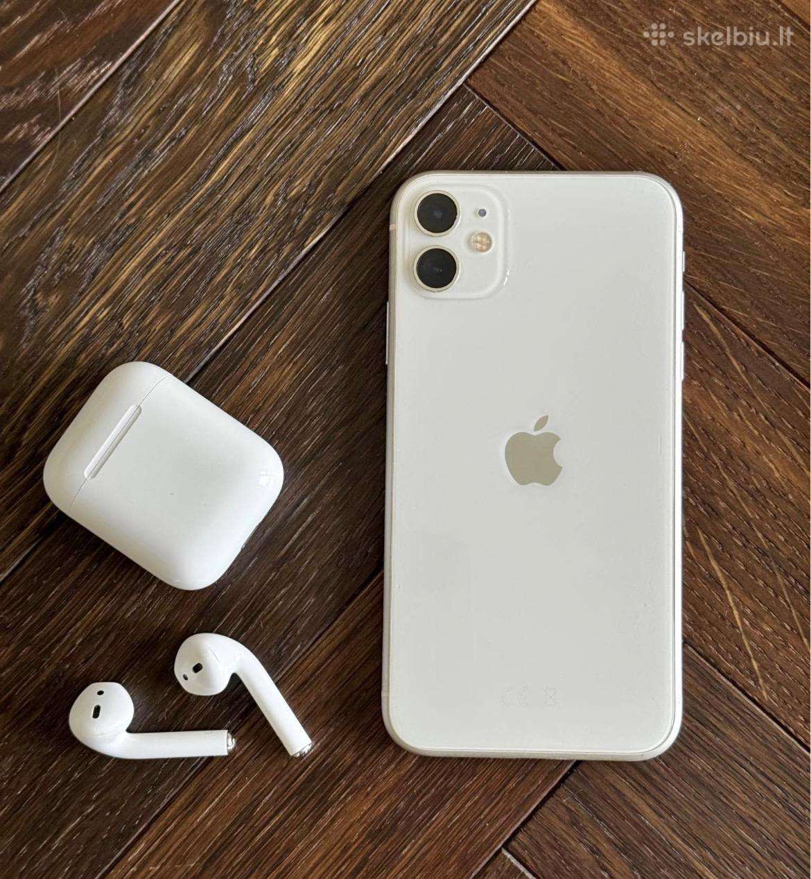 iPhone 11 64gb + Airpods 2nd Nemokamai