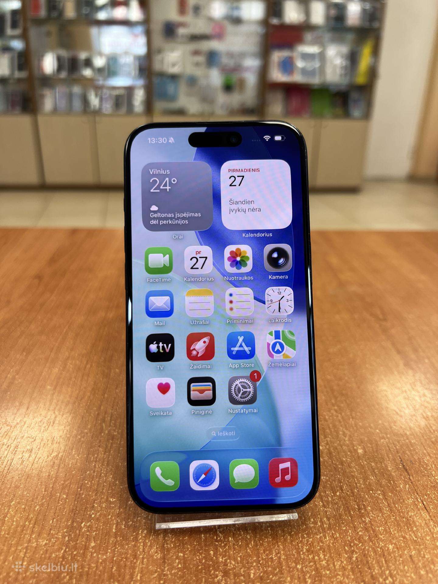 Apple iPhone 15 Pro 128 GB (naudotas)