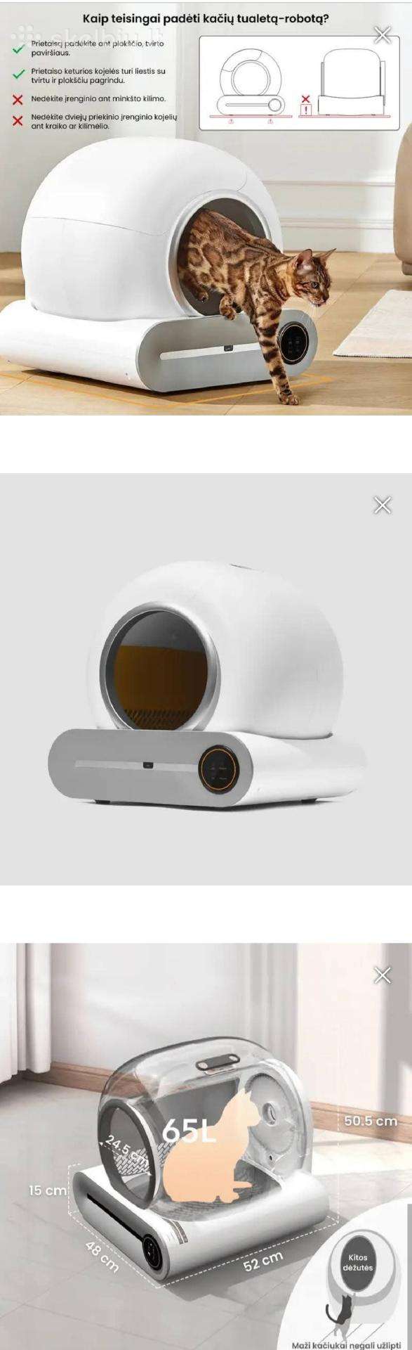 Kačių tualetas robotas Meobot