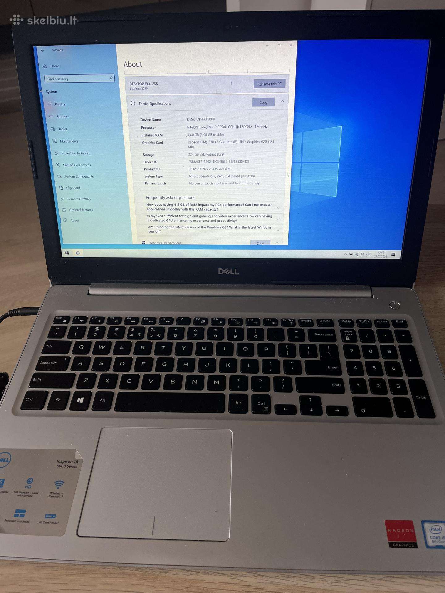 Nešiojamasis kompiuteris Dell Inspiron 5570