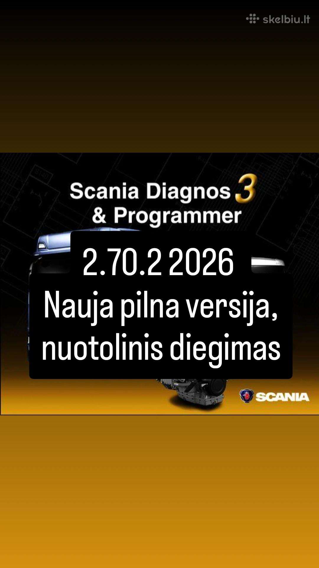 Scania Sdp3 2.70.2 2026 nuotolinis diegimas