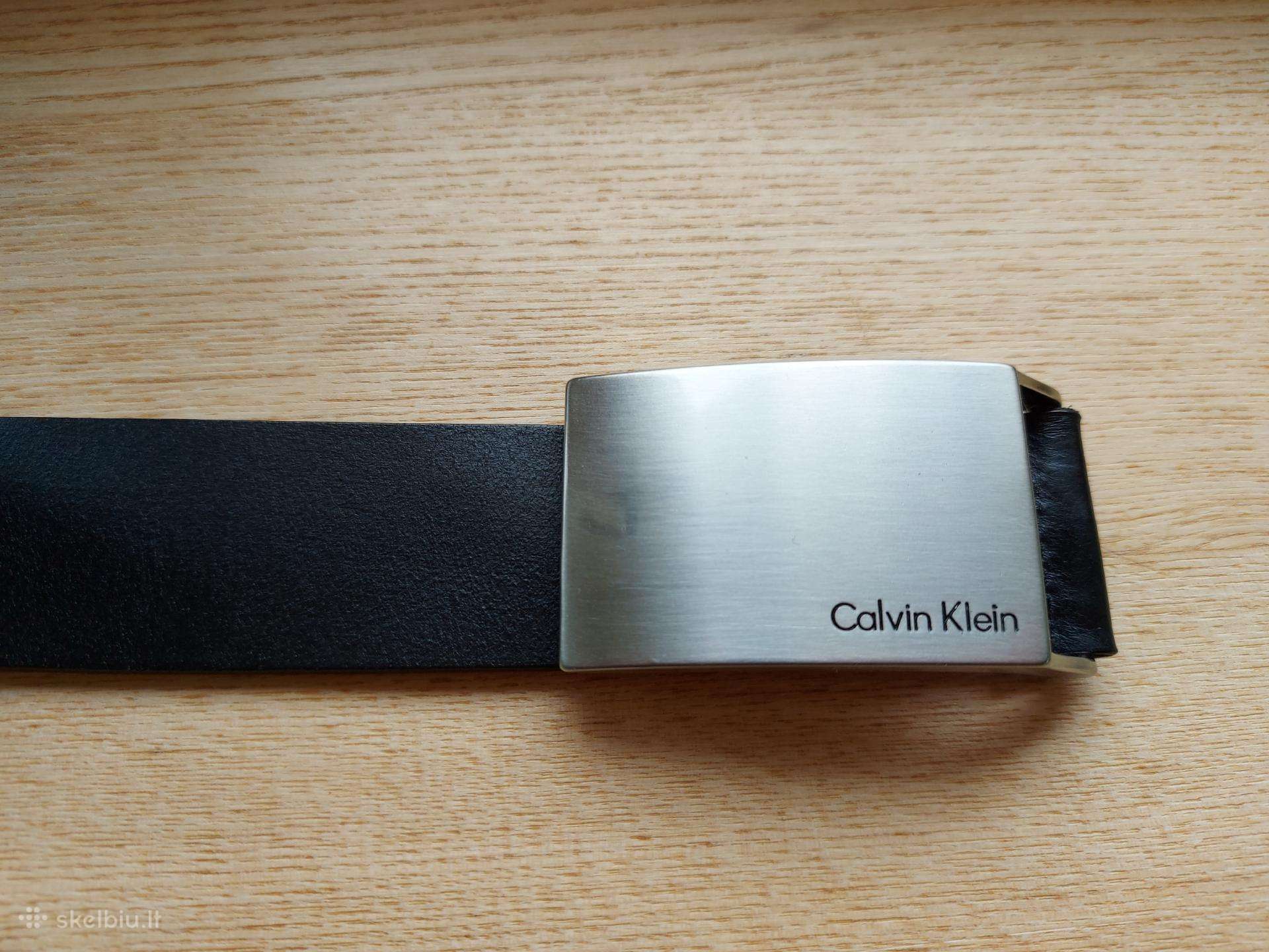 Calvin Klein Jeans juodas odinis diržas