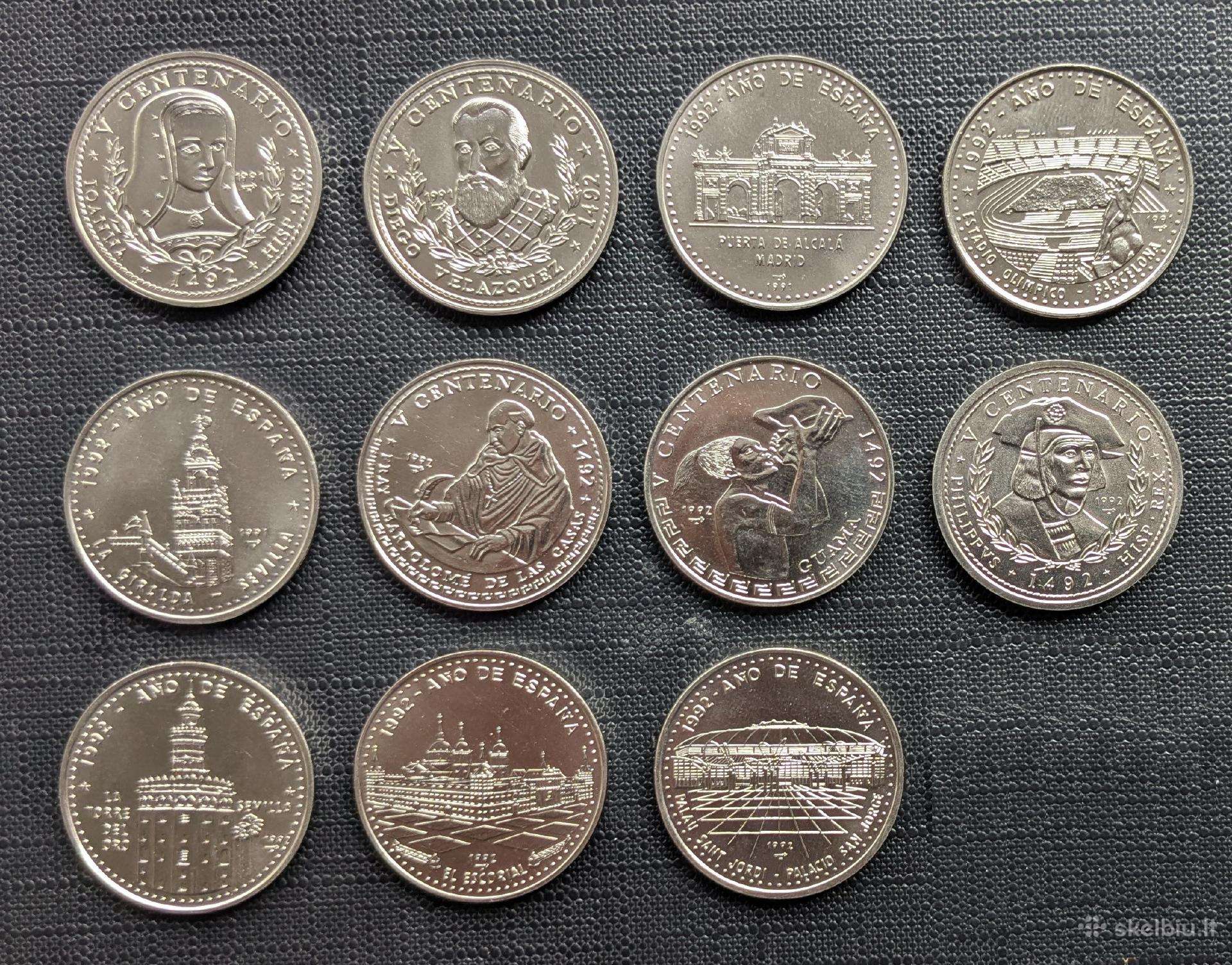 Kuba 1 peso, 11 skirtingų