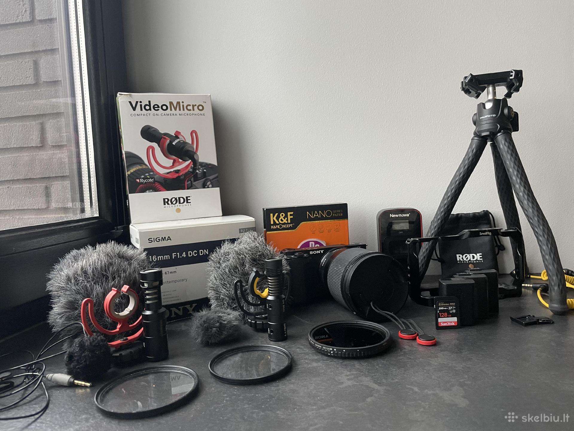 Sony Zv-e10 + Sigma 16mm F1.4 kameros komplektas