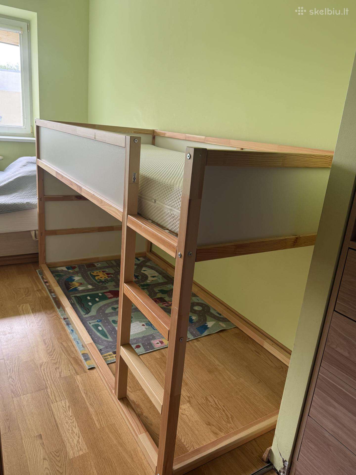 Vaikiška dvipusė lova Ikea su priedais dovanų