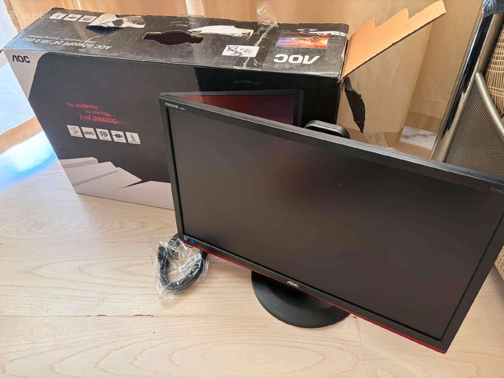 Parduodamas Aoc G2460pf žaidimų monitorius 144 Hz.