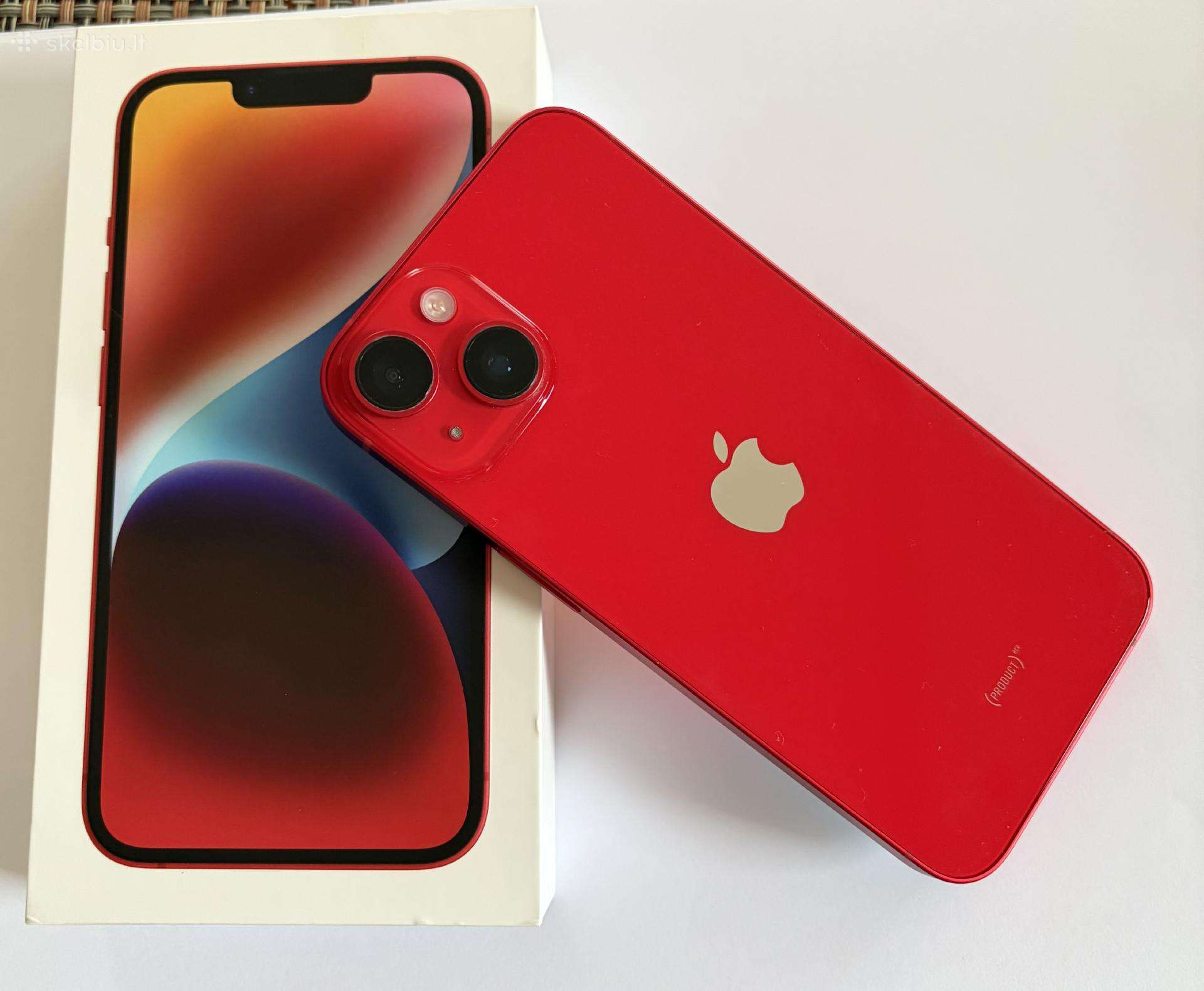 iPhone 14 128 GB, Red – puikios būklės